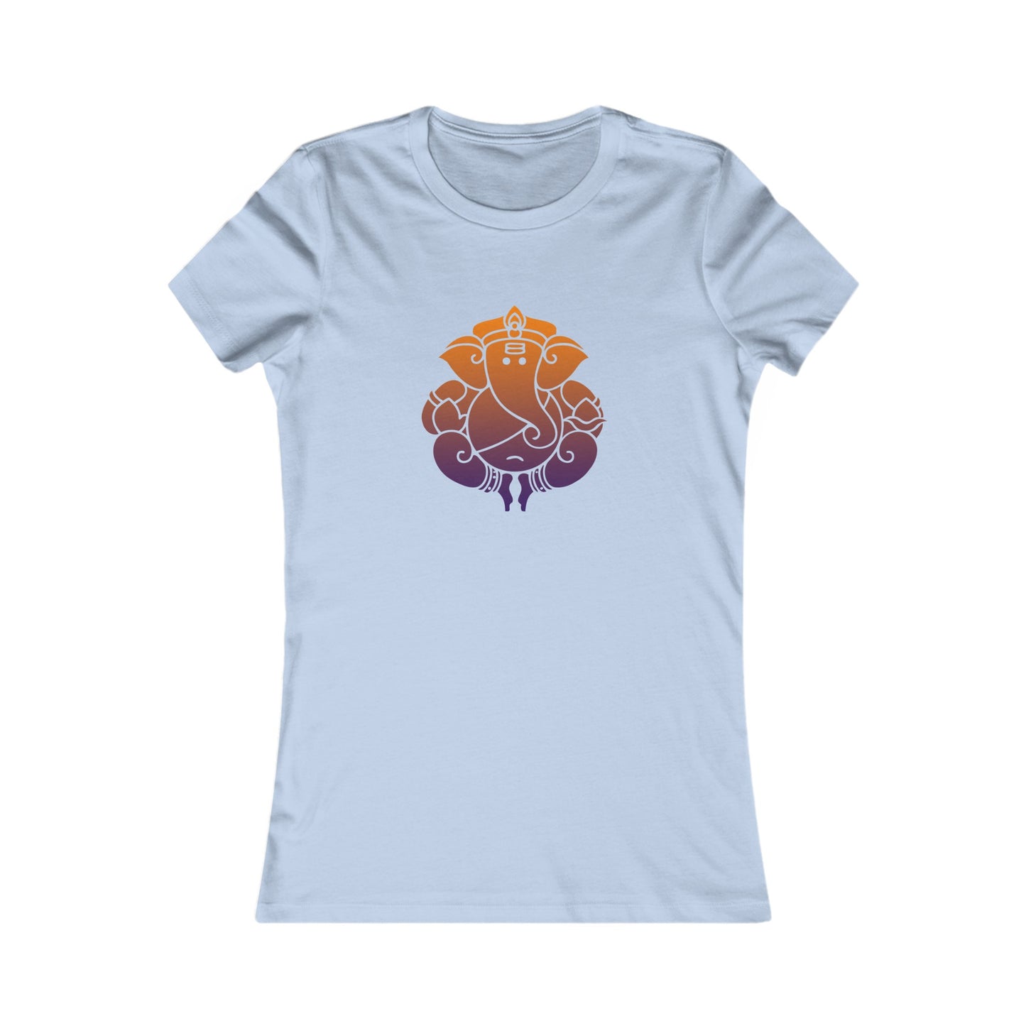 Orange Purple- Ganesha Shirt, Ganesh Shirt, Yoga Tees, Yoga Graphic T-shirt, Ladies Cut Graphic Tees