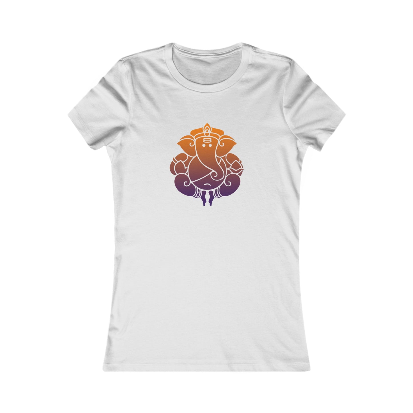 Orange Purple- Ganesha Shirt, Ganesh Shirt, Yoga Tees, Yoga Graphic T-shirt, Ladies Cut Graphic Tees