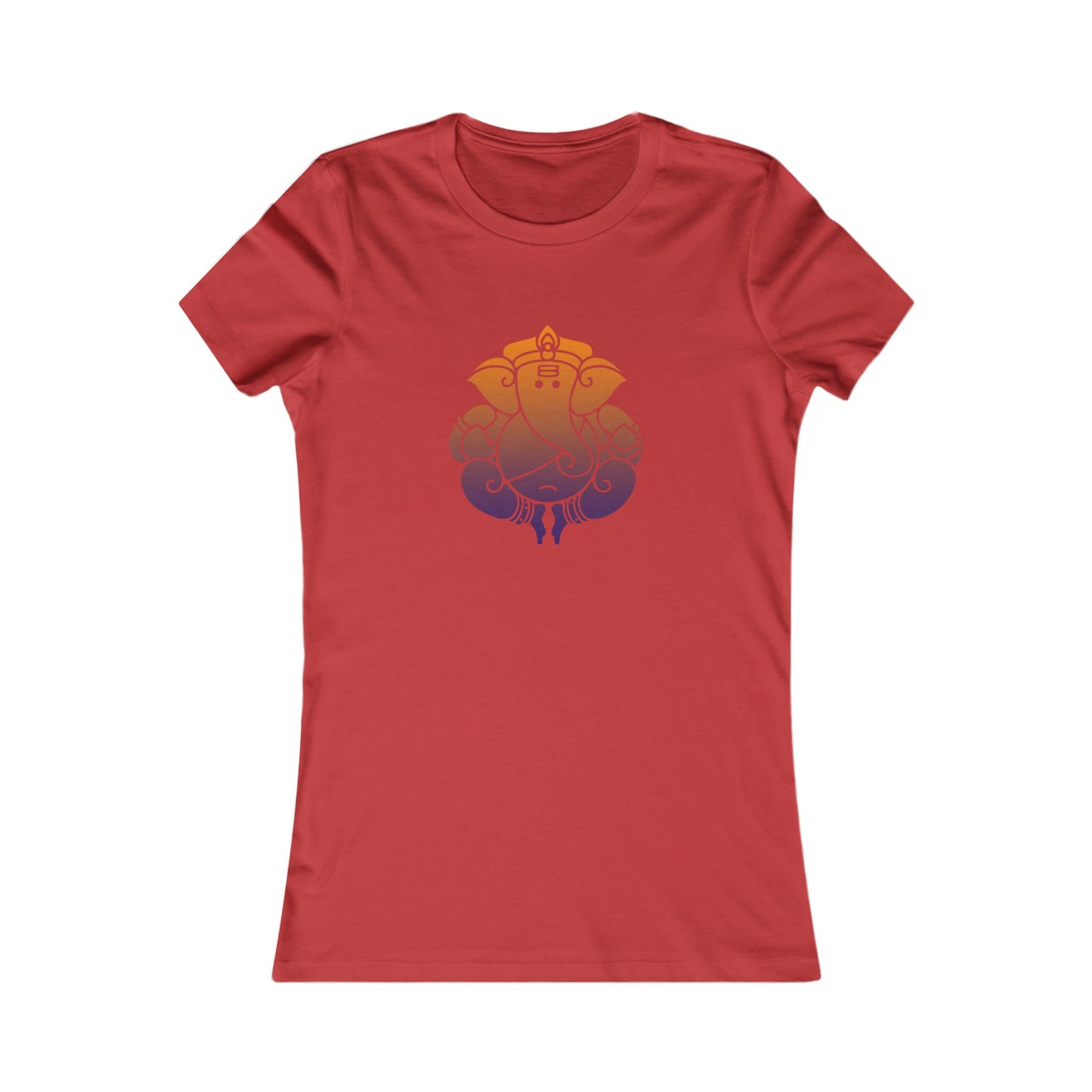 Orange Purple- Ganesha Shirt, Ganesh Shirt, Yoga Tees, Yoga Graphic T-shirt, Ladies Cut Graphic Tees