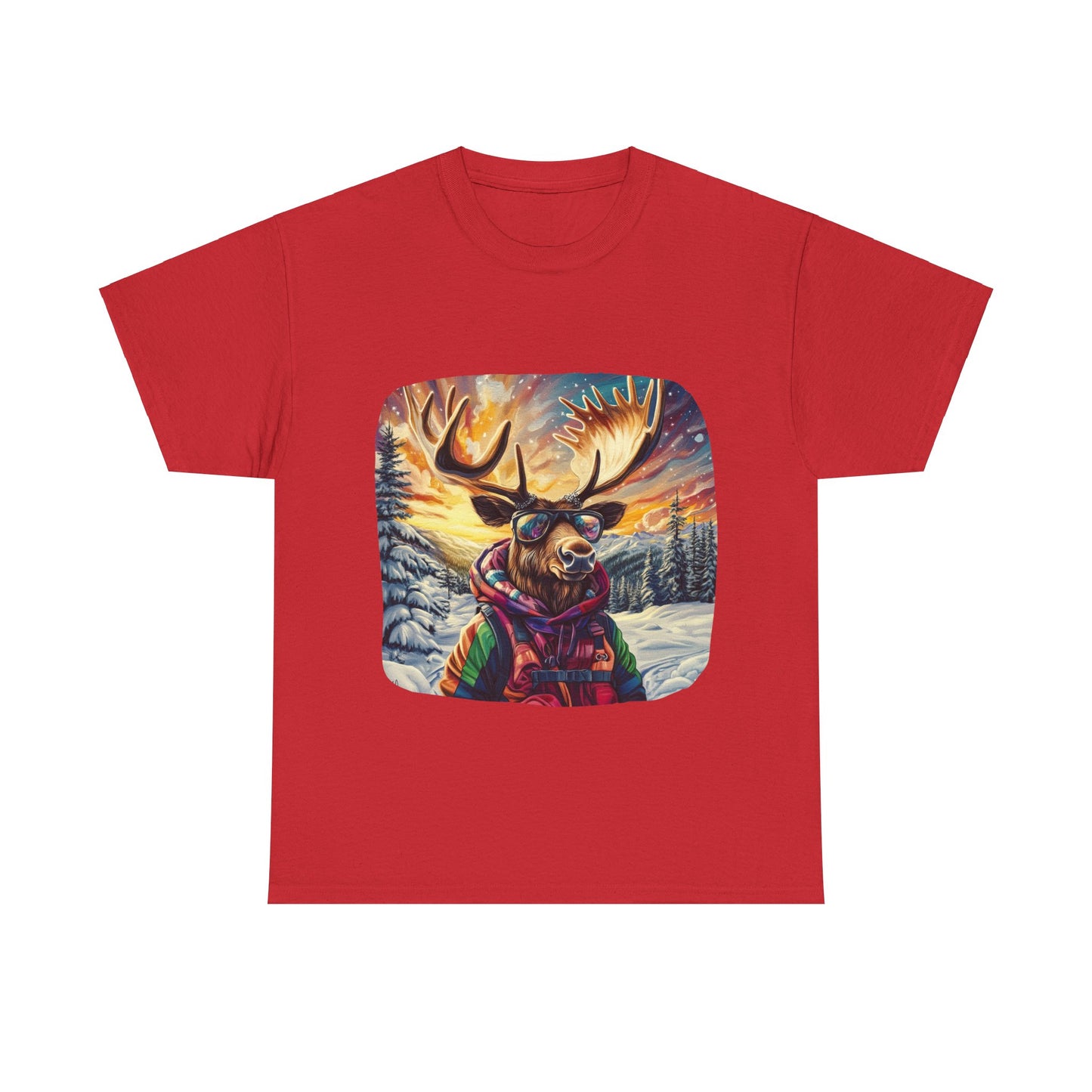 Maker Moose (Ver 2), Hippy Hippie, Boho Moose Vermont Moose - Moose Lover Unisex Heavy Cotton Tee T-Shirt