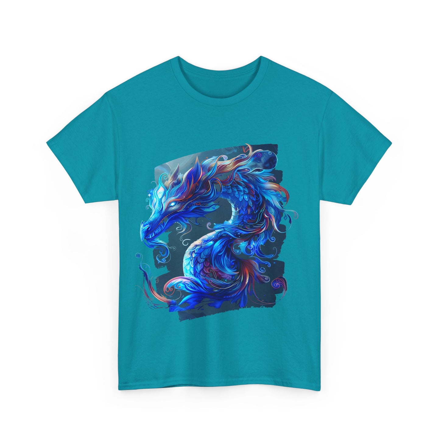 Blue Ancestor Dragons Graphic Tee - Dragons T-shirt -  Dragon Lovers Unisex Heavy Cotton Tee T-Shirt