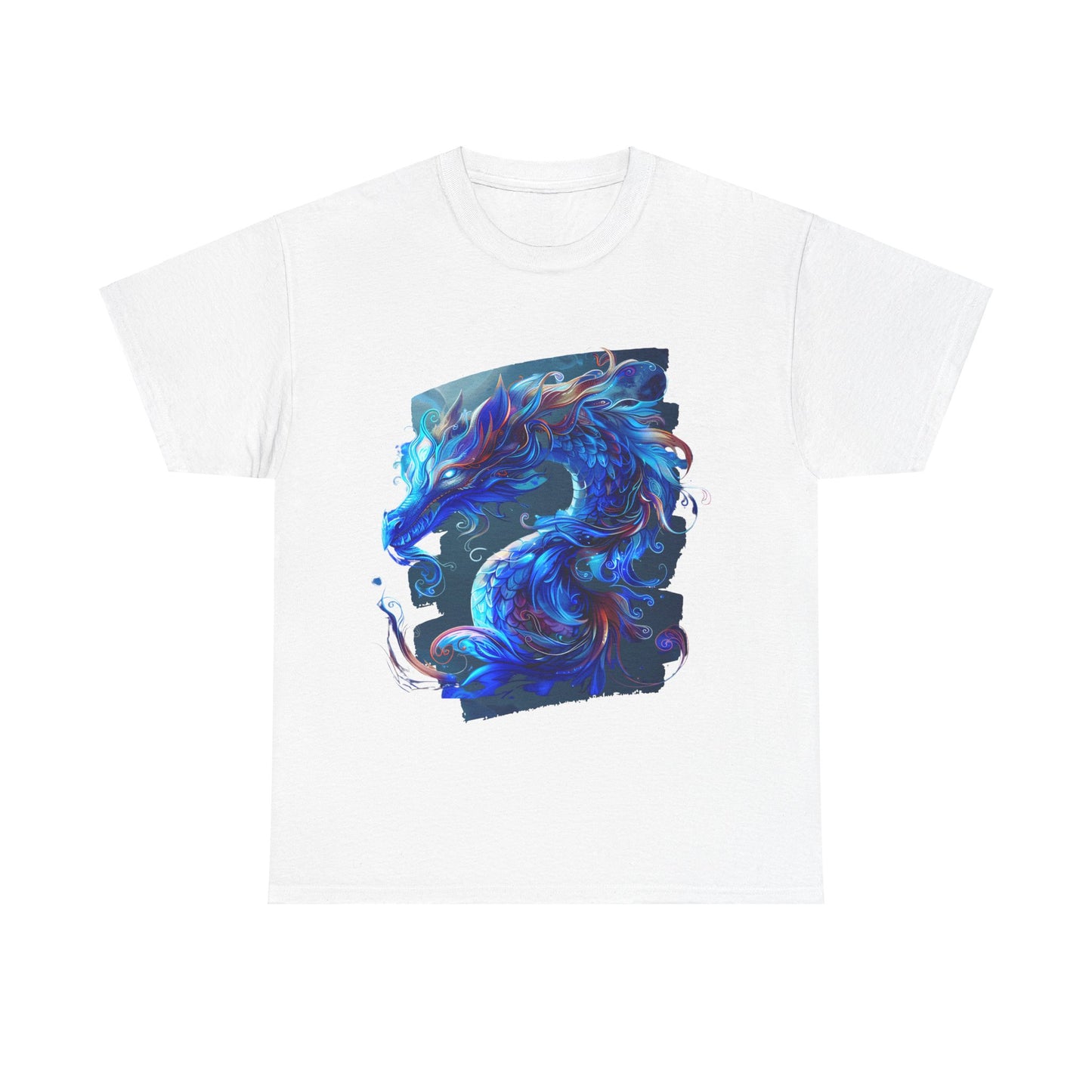 Blue Ancestor Dragons Graphic Tee - Dragons T-shirt -  Dragon Lovers Unisex Heavy Cotton Tee T-Shirt