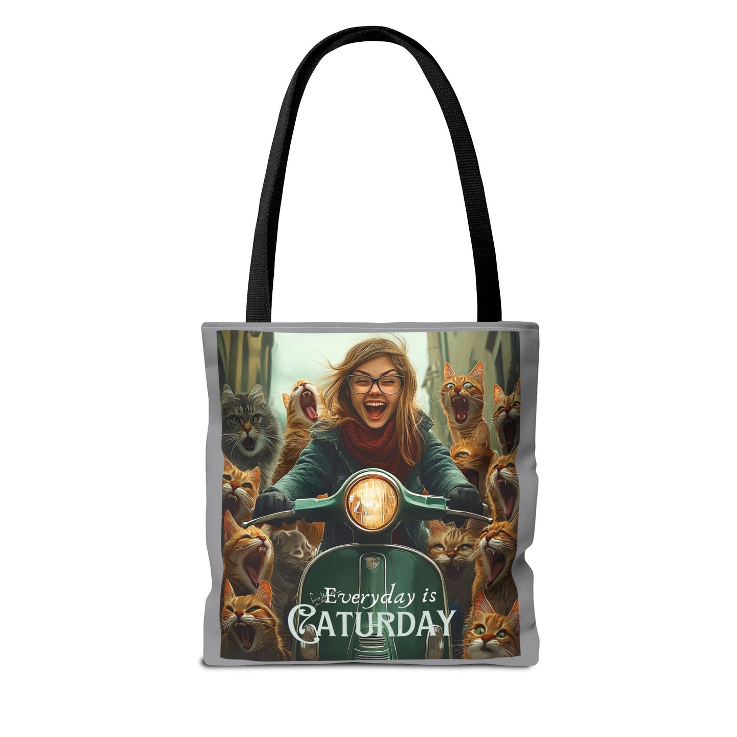 "Every Day is Caturday" Childless Cat Lady Tote Bag -  Childless Cat Lady Tote Bag (AOP)