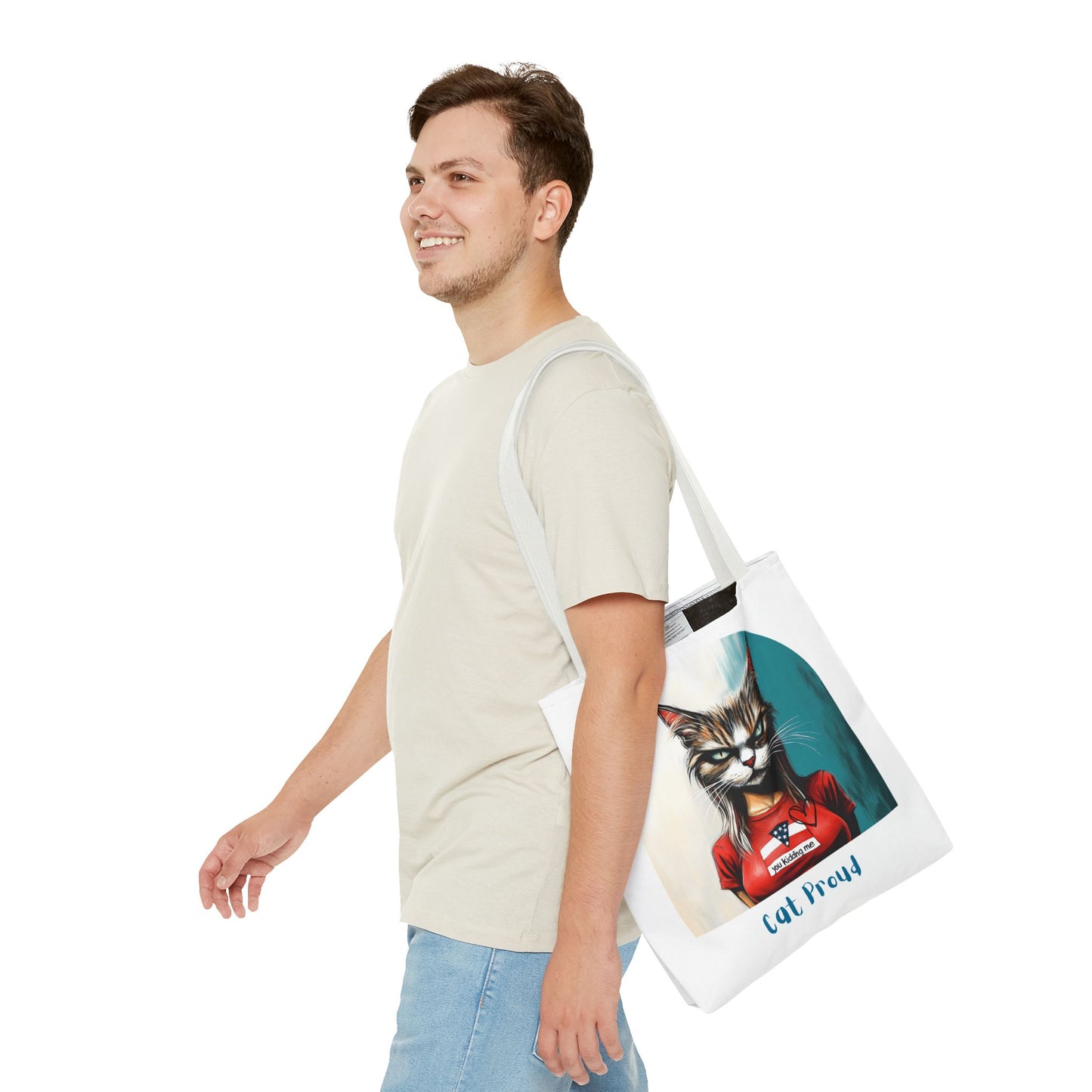 "Cat Proud" Childless Cat Lady Tote Bag (AOP)