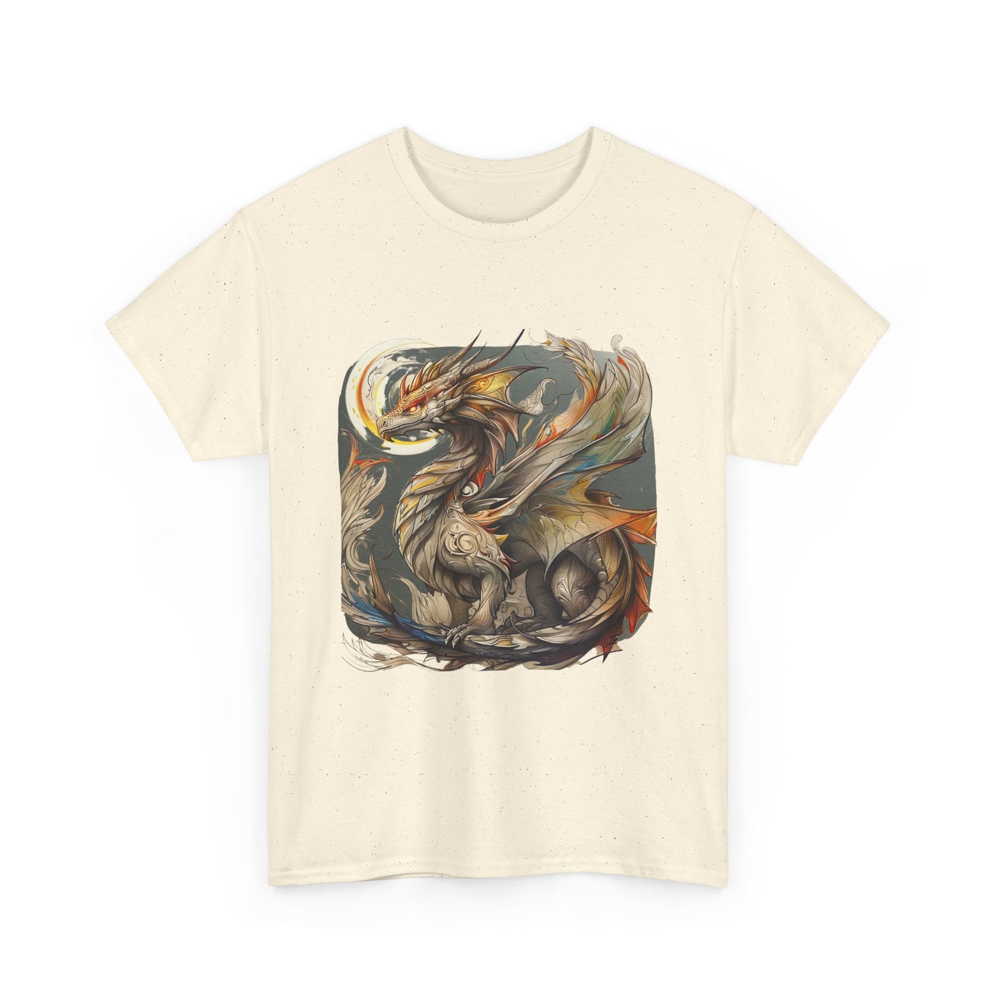 Stoney Gray Ancient Dragon Graphic Tee - Dragon T-shirt -  Dragon Lovers Unisex Heavy Cotton Tee T-Shirt