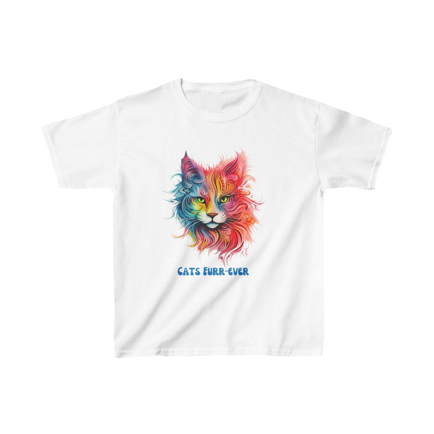 Cats Furr- Ever- Kids Cat Graphic Tee - Vibrant Cute Cat Design for Young Cat Lovers