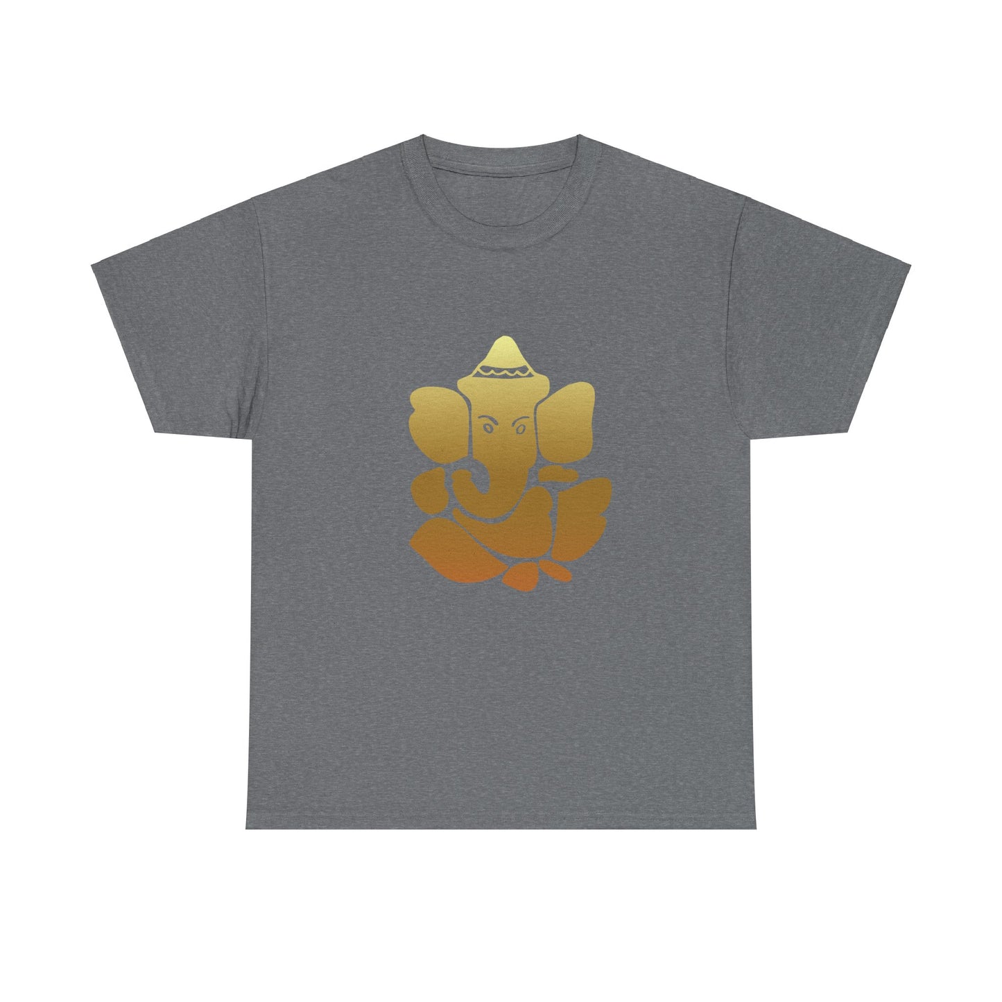 Ganesha, Remover of Obstacles. Golden Ganesha Shirt - Graphic Tee - Yoga, Zen, Hindu Gifts Unisex Heavy Cotton Tee T-Shirt