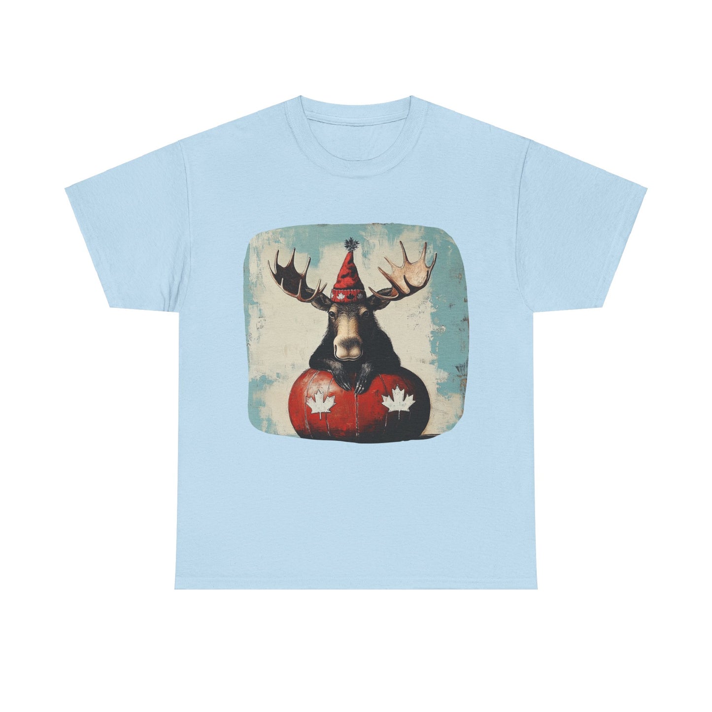 Maple Leaf Moose  - Yukon, BC Canadian Moose - Moose Lover Unisex Heavy Cotton Tee T-Shirt