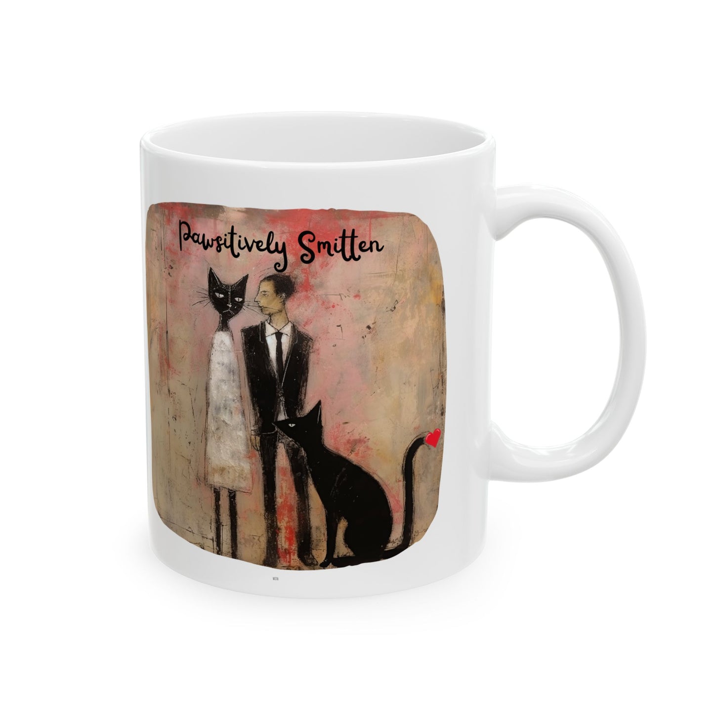 Pawsitively Smitten  - Love and Valentine's Day Gifts - Printed Ceramic Mug 11oz