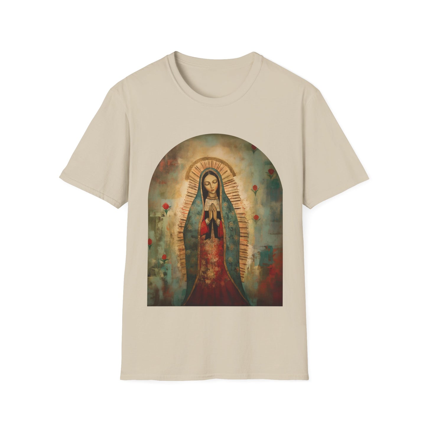 Our Lady Guadalupe Version 2 Mens Woman's Unisex Shirt Softstyle T-Shirt Teeshirt