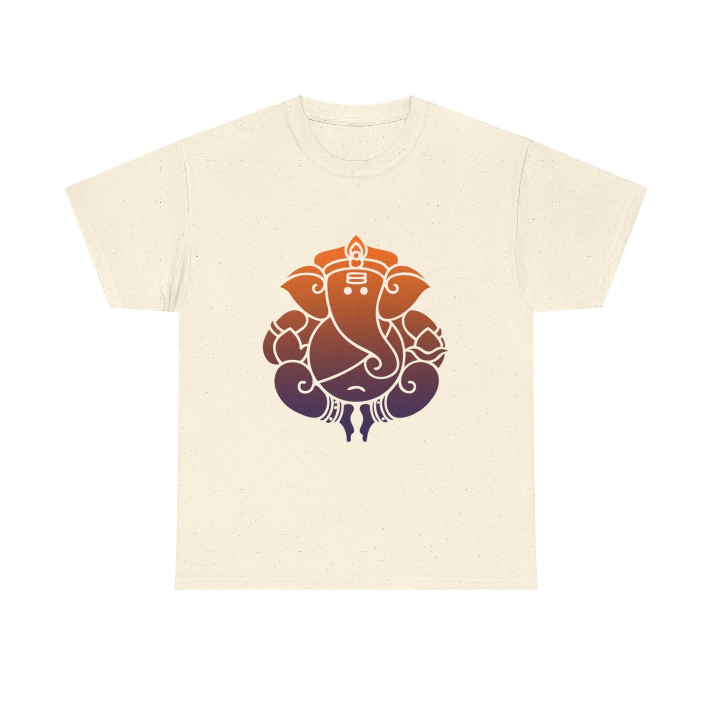 Ganesha Shirt, Remover of Obstacles. Orange-Purple Ganesha Shirt - Graphic Tee - Yoga, Zen, Hindu Gifts Unisex Heavy Cotton Tee T-Shirt