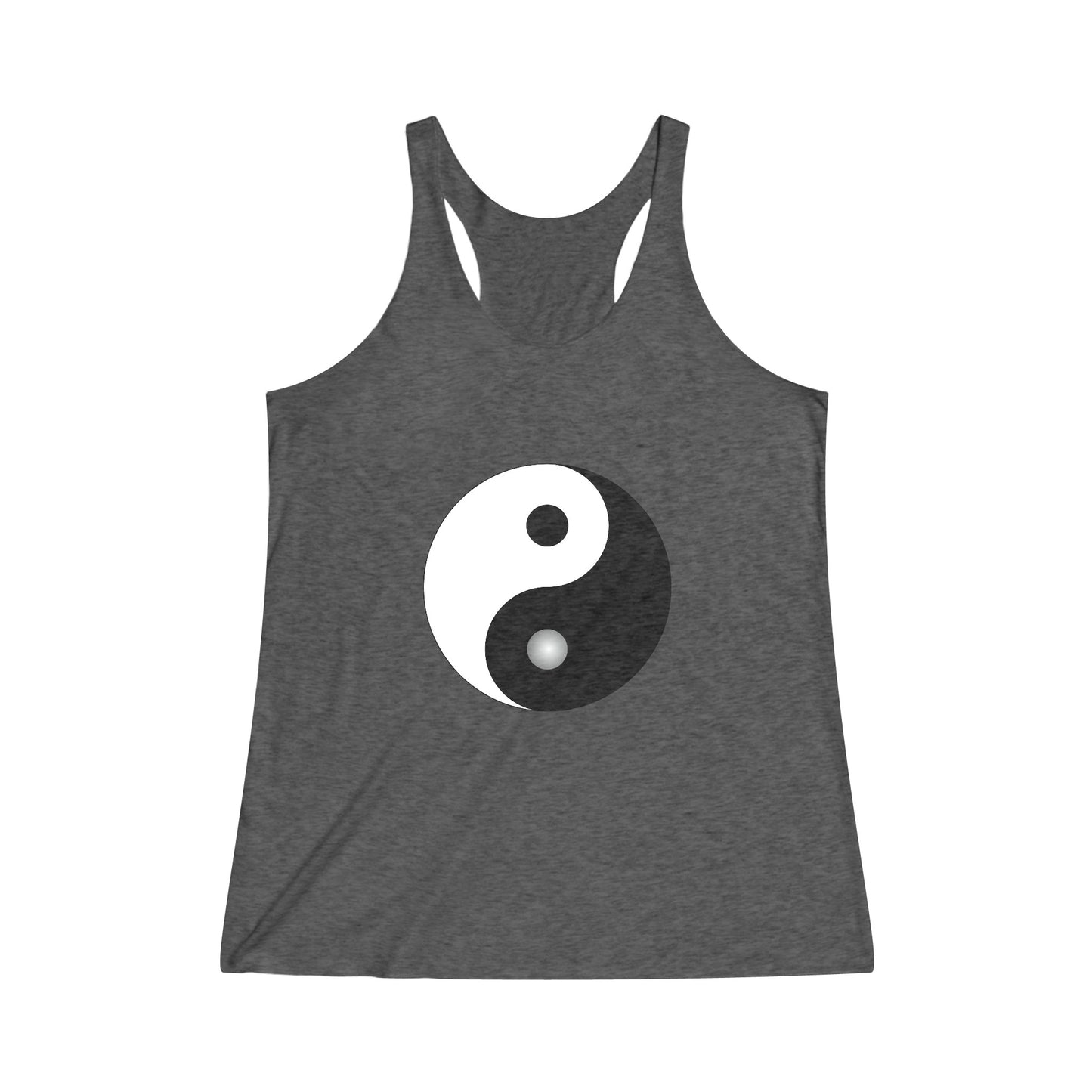 Tao, Yin Yang Symbol Graphic Tee Shirt,  Women's Yoga Shirt, Athletic Racerback Tank Top Shirt