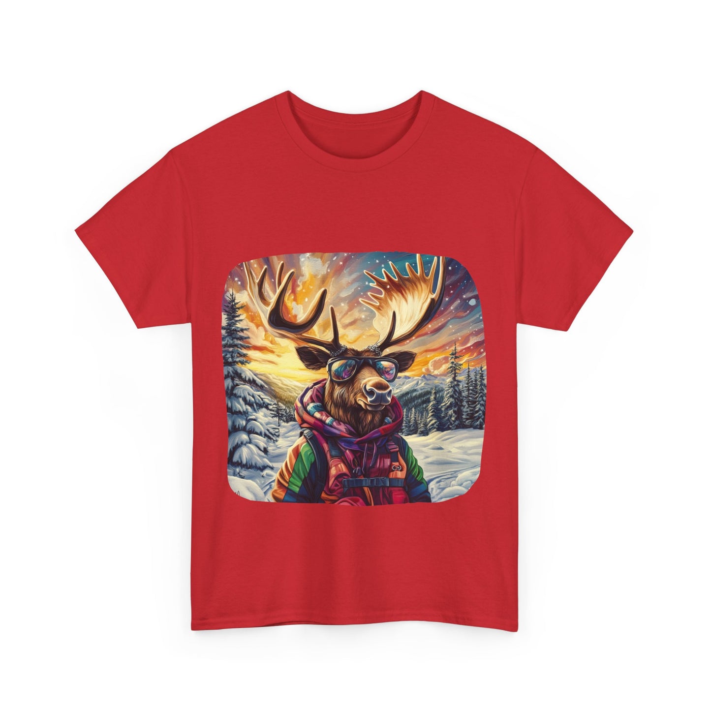 Maker Moose (Ver 2), Hippy Hippie, Boho Moose Vermont Moose - Moose Lover Unisex Heavy Cotton Tee T-Shirt