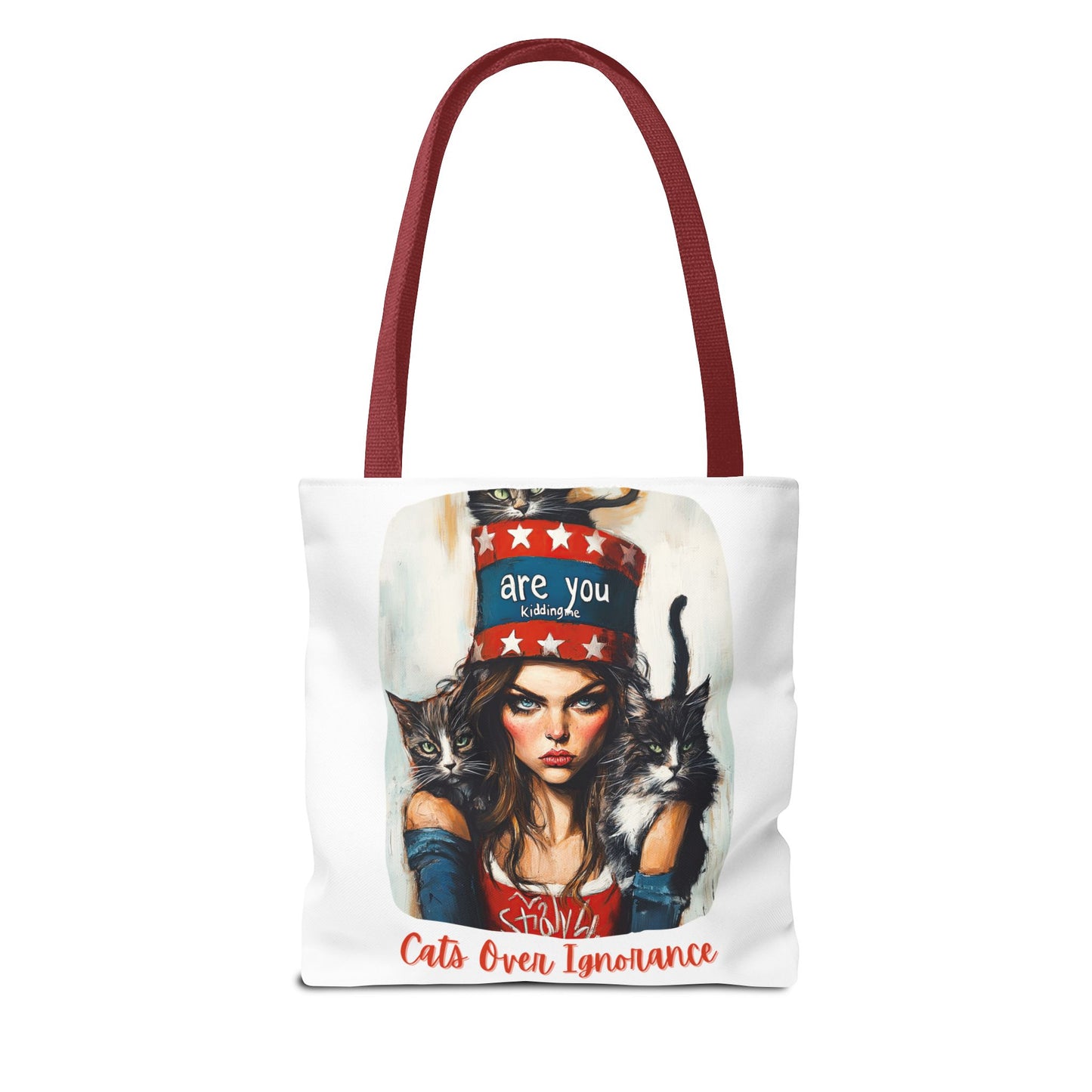 "Cats Over Ignorance"  Childless Cat Lady Tote Bag (AOP)