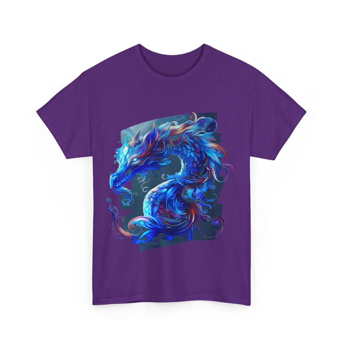 Blue Ancestor Dragons Graphic Tee - Dragons T-shirt -  Dragon Lovers Unisex Heavy Cotton Tee T-Shirt