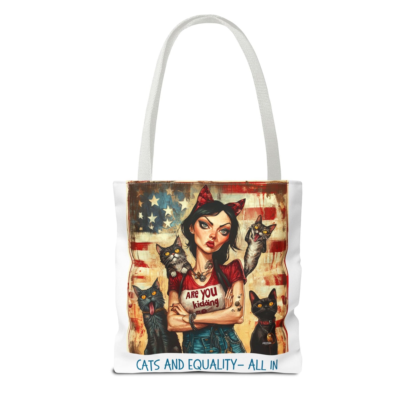 Childless Cat Lady "Cats & Equality - All In" Childless Cat Lady Tote Bag (AOP)