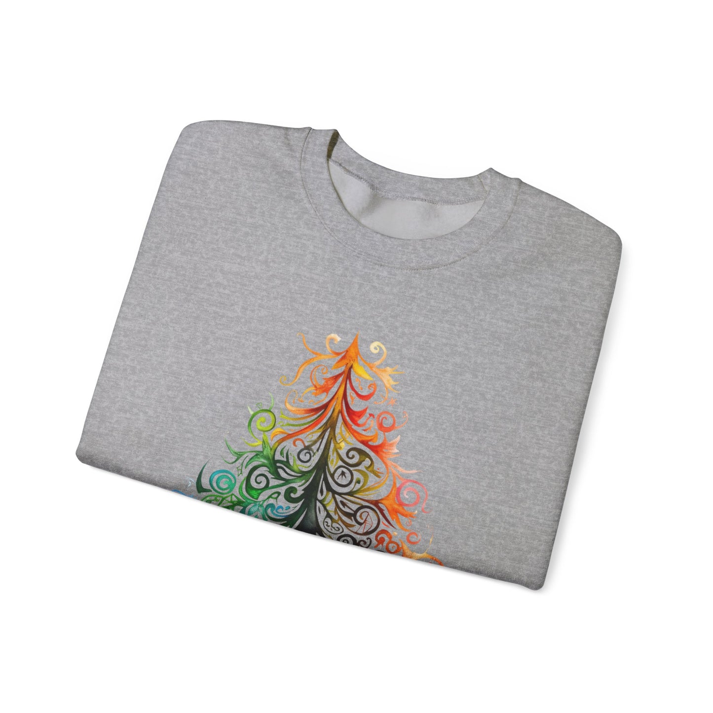 Rainbow, Exotic, Colorful Tribal Style Christmas Tree, Pride Colors Shirt Unisex Sweatshirt Sweat Shirt Gay Pride Gift