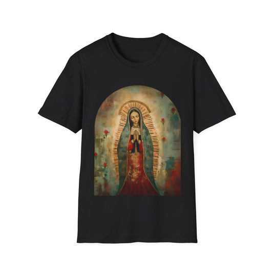 Our Lady Guadalupe Version 2 Mens Woman's Unisex Shirt Softstyle T-Shirt Teeshirt