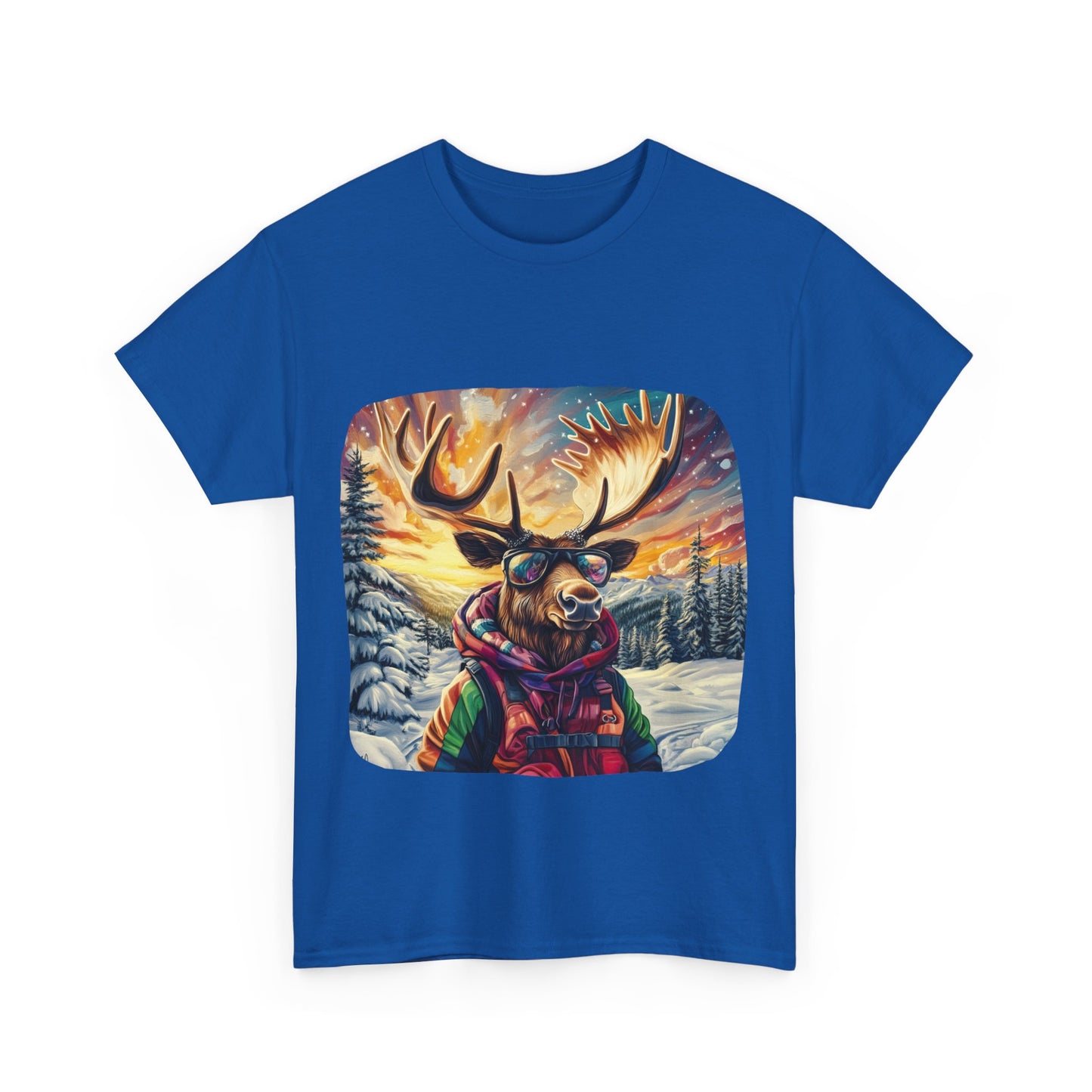 Maker Moose (Ver 2), Hippy Hippie, Boho Moose Vermont Moose - Moose Lover Unisex Heavy Cotton Tee T-Shirt