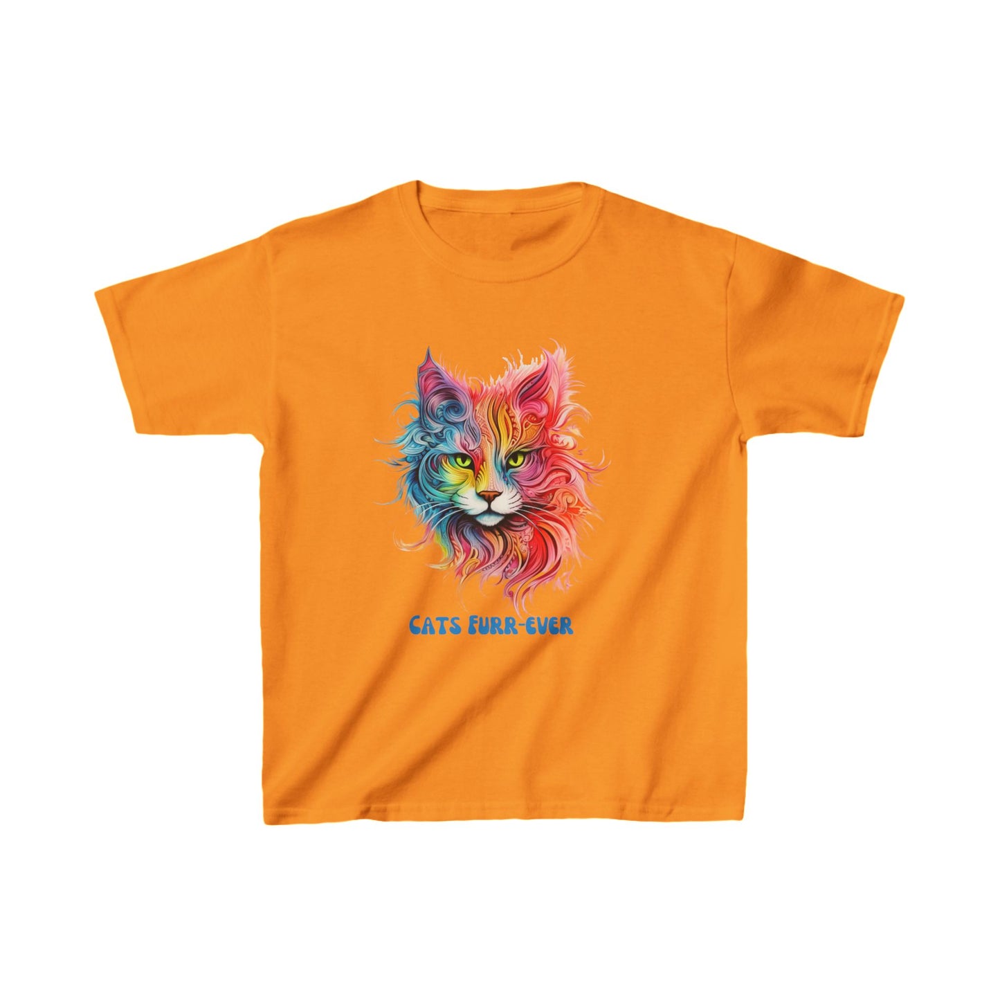 Cats Furr- Ever- Kids Cat Graphic Tee - Vibrant Cute Cat Design for Young Cat Lovers