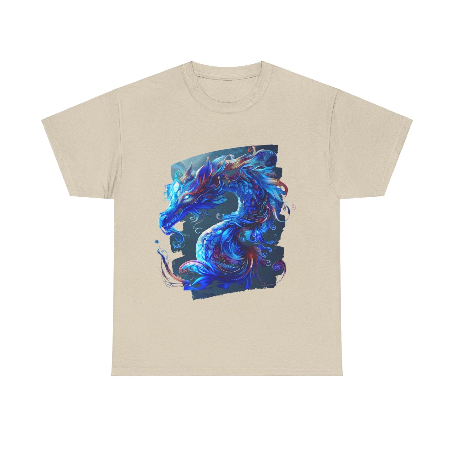 Blue Ancestor Dragons Graphic Tee - Dragons T-shirt -  Dragon Lovers Unisex Heavy Cotton Tee T-Shirt