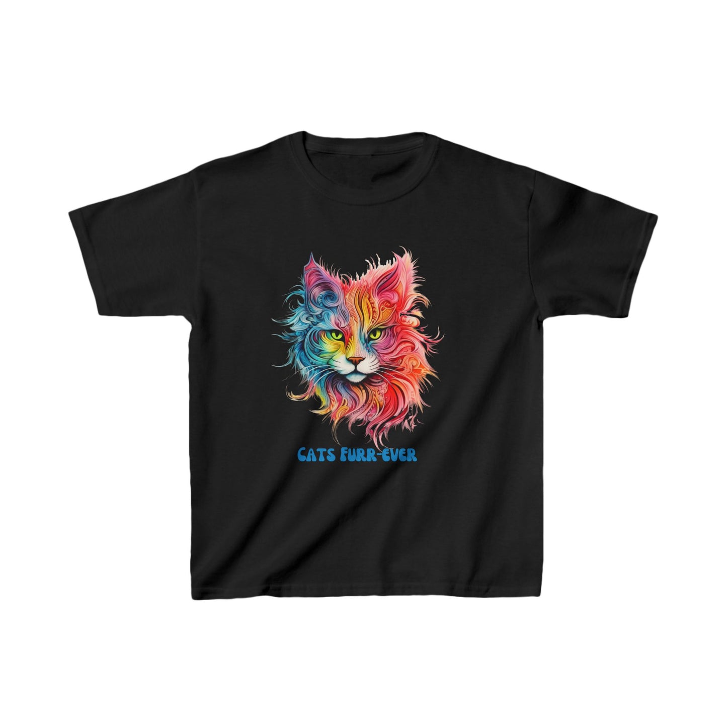 Cats Furr- Ever- Kids Cat Graphic Tee - Vibrant Cute Cat Design for Young Cat Lovers