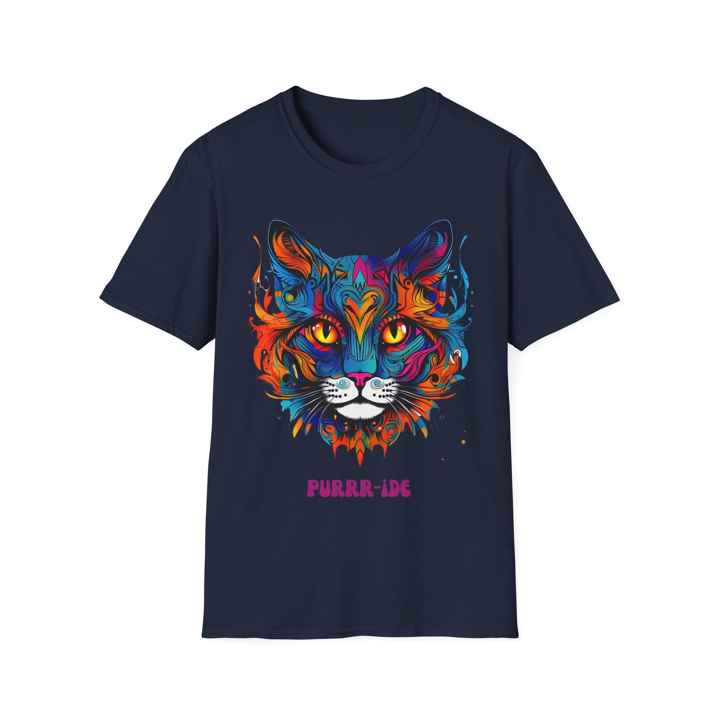 Pride - Purride Cat Shirt, Cat Lover's Christmas Gift  Unisex Tee Shirt, T-Shirt Cat Lovers Gift  Softstyle T-Shirt Tee Teeshirt LGBTQ+ Gift