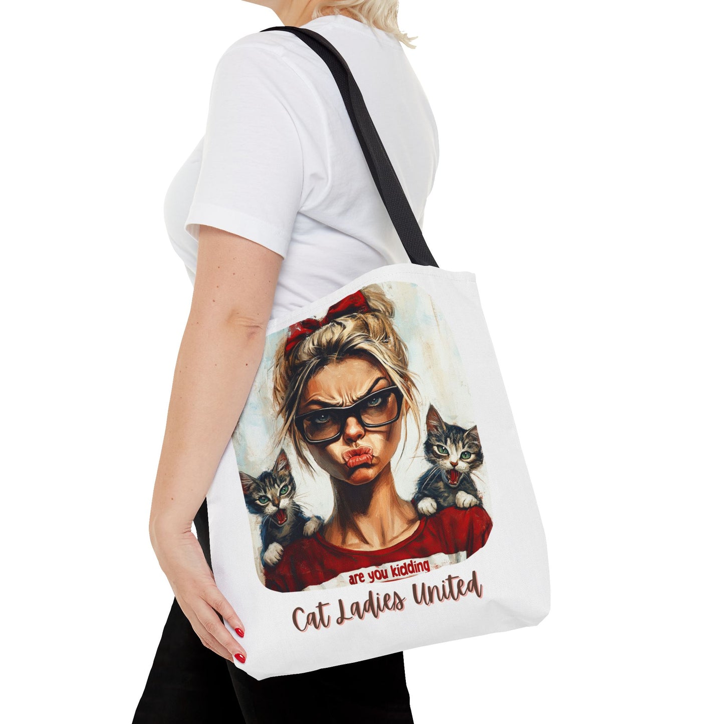 Childless Cat Lady Bag "Cat Ladies United" Childless Cat Lady Tote Bag (AOP)