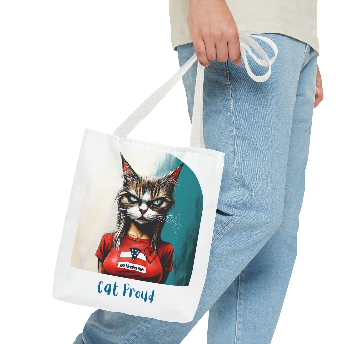 "Cat Proud" Childless Cat Lady Tote Bag (AOP)