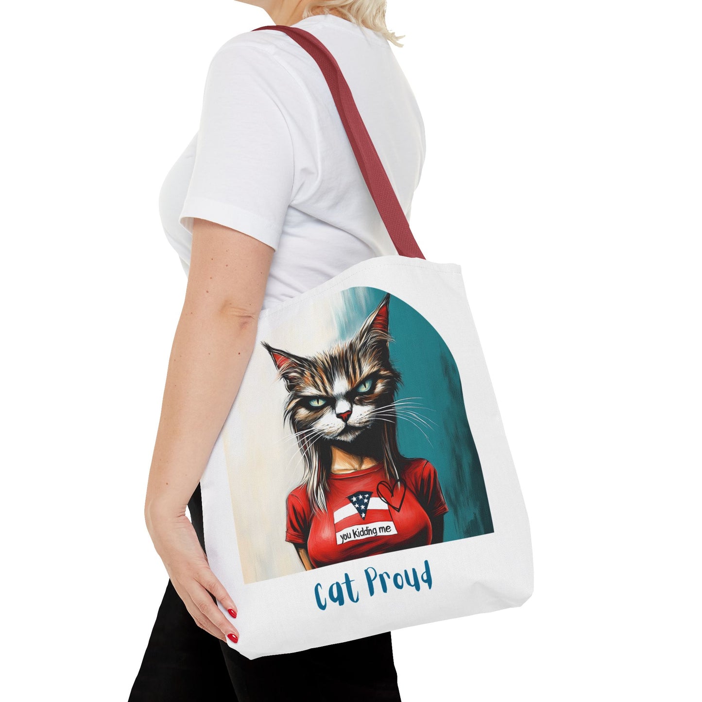 "Cat Proud" Childless Cat Lady Tote Bag (AOP)