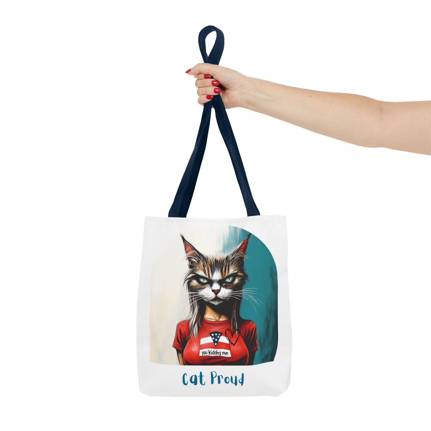 "Cat Proud" Childless Cat Lady Tote Bag (AOP)