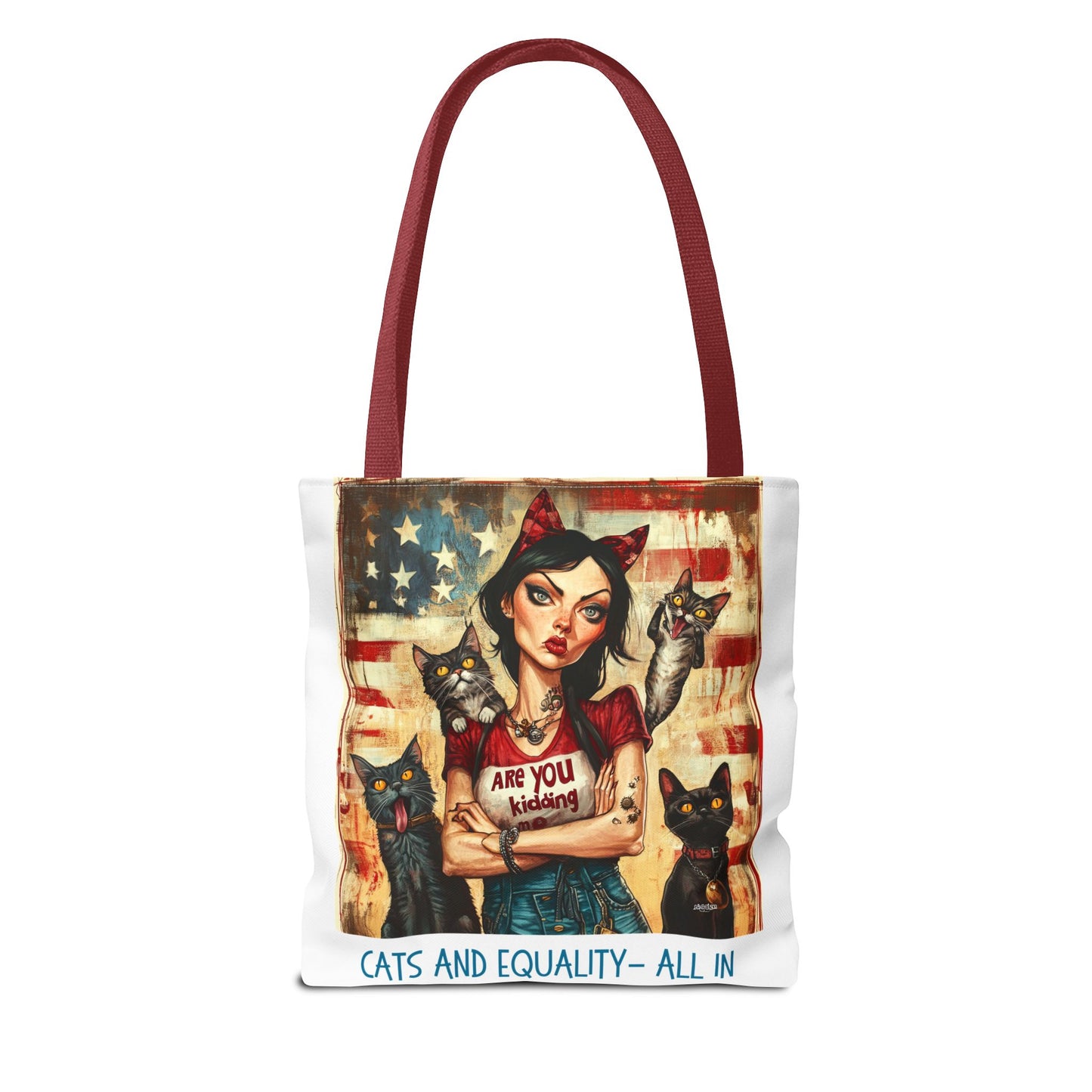 Childless Cat Lady "Cats & Equality - All In" Childless Cat Lady Tote Bag (AOP)