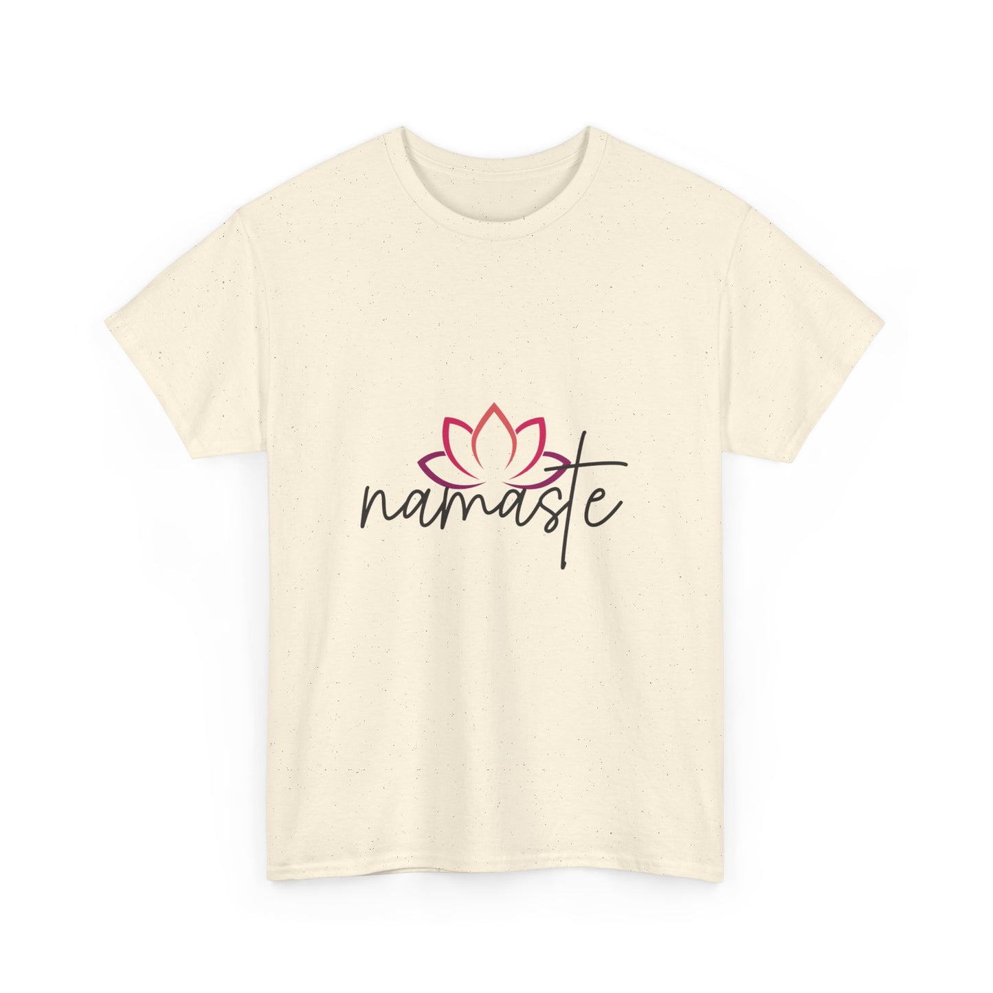 Namaste with Cutout Lotus  Tee shirt, Graphic Tees, Yoga Wear, Zen, Spiritual, Meditation Gifts Unisex Heavy Cotton  Graphic Tee T-Shirt