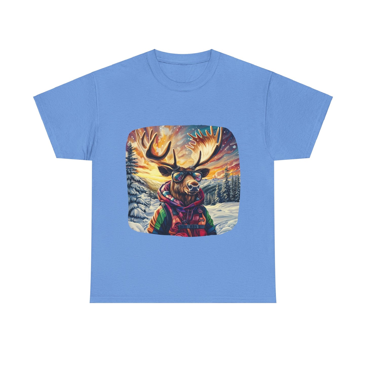 Maker Moose (Ver 2), Hippy Hippie, Boho Moose Vermont Moose - Moose Lover Unisex Heavy Cotton Tee T-Shirt