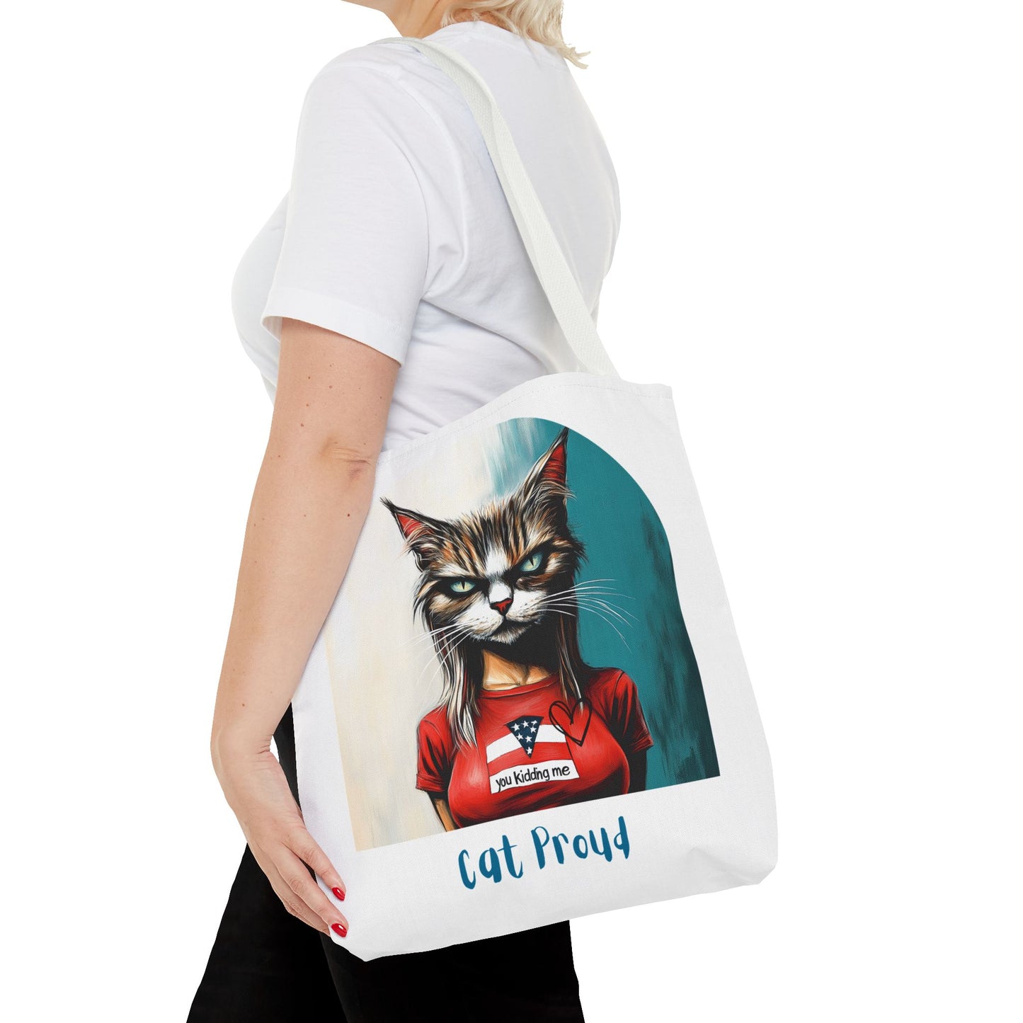 "Cat Proud" Childless Cat Lady Tote Bag (AOP)