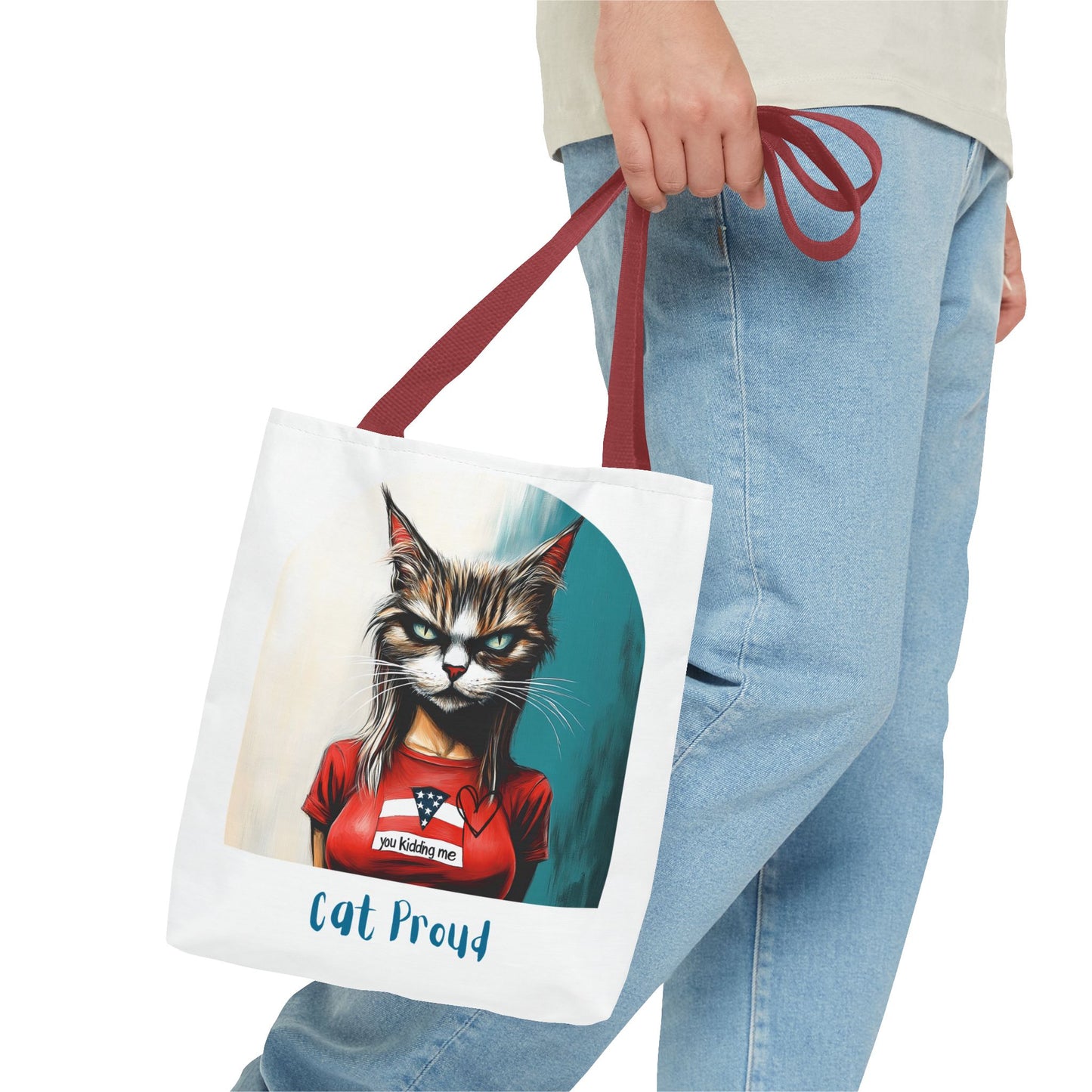 "Cat Proud" Childless Cat Lady Tote Bag (AOP)