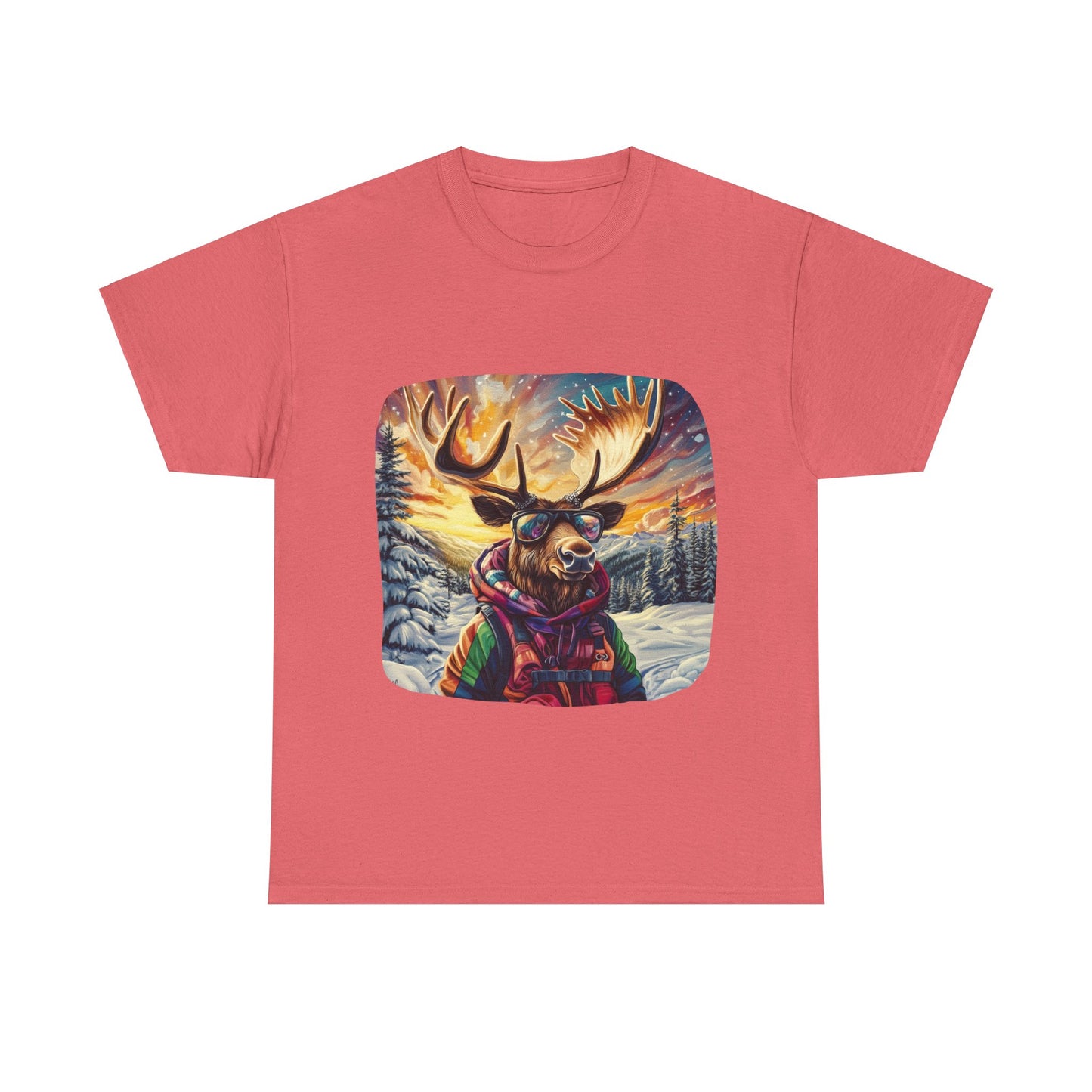Maker Moose (Ver 2), Hippy Hippie, Boho Moose Vermont Moose - Moose Lover Unisex Heavy Cotton Tee T-Shirt