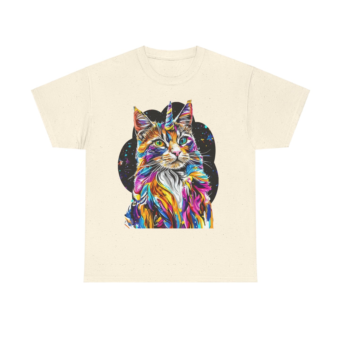 Very Serious Unicorn Cat Graphic Tee -  Cat Unicorn Mythical Creature Gift Unisex Heavy Cotton Tee T-Shirt