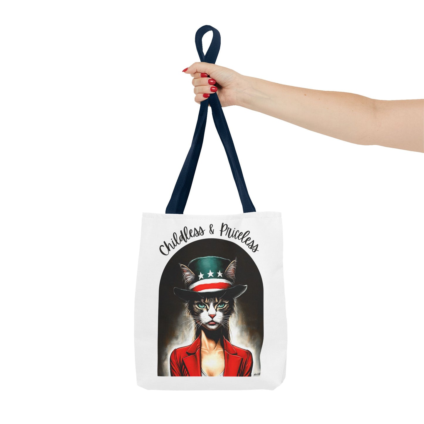 Childless and Priceless. Proud Cat, Childless Cat Lady Tote Bag (AOP)