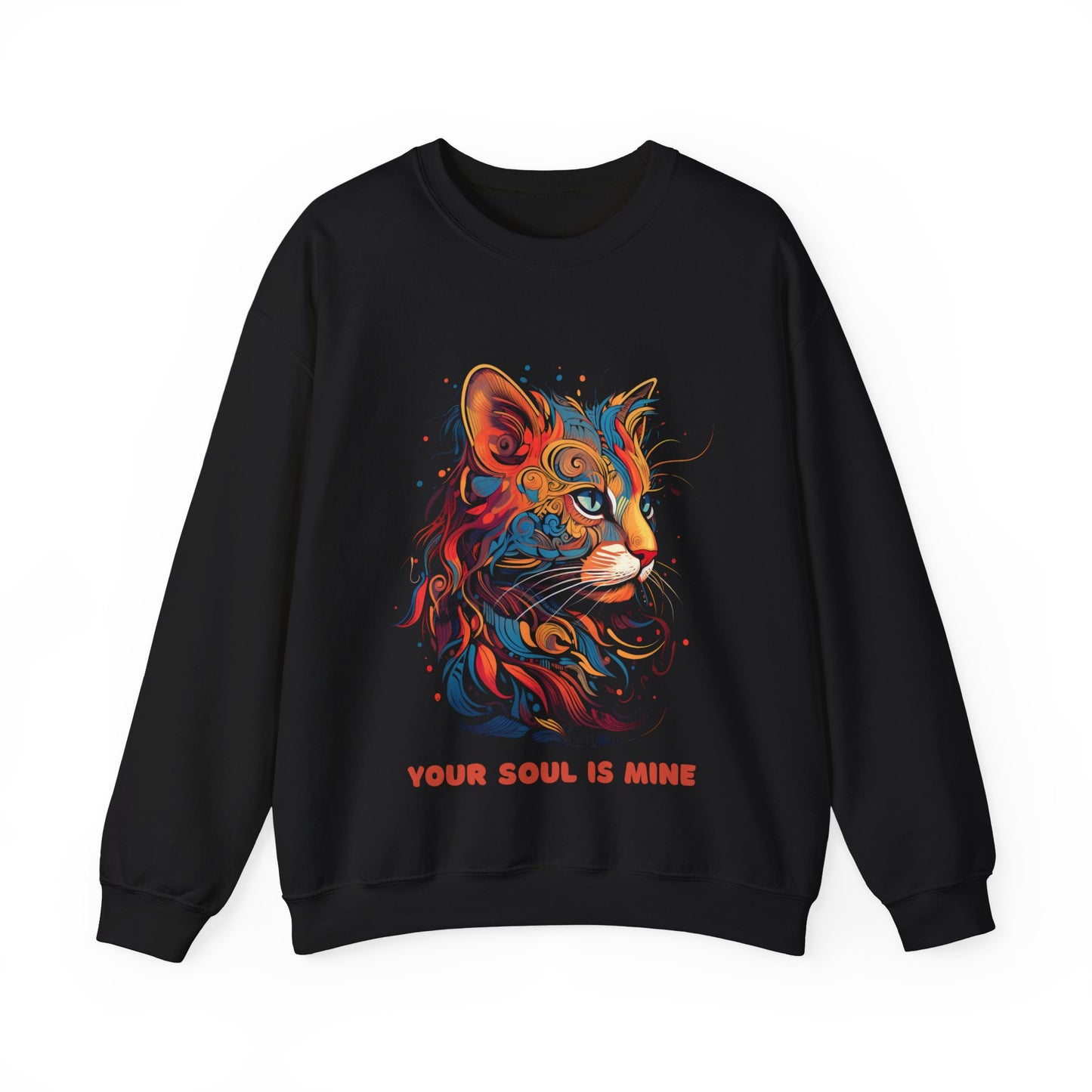 Your Soul is Mine Cat Sweatshirt, Cat Lovers Gift, Cat Shirt Unisex Sweatshirt Sweat Shirt, Dark Colors