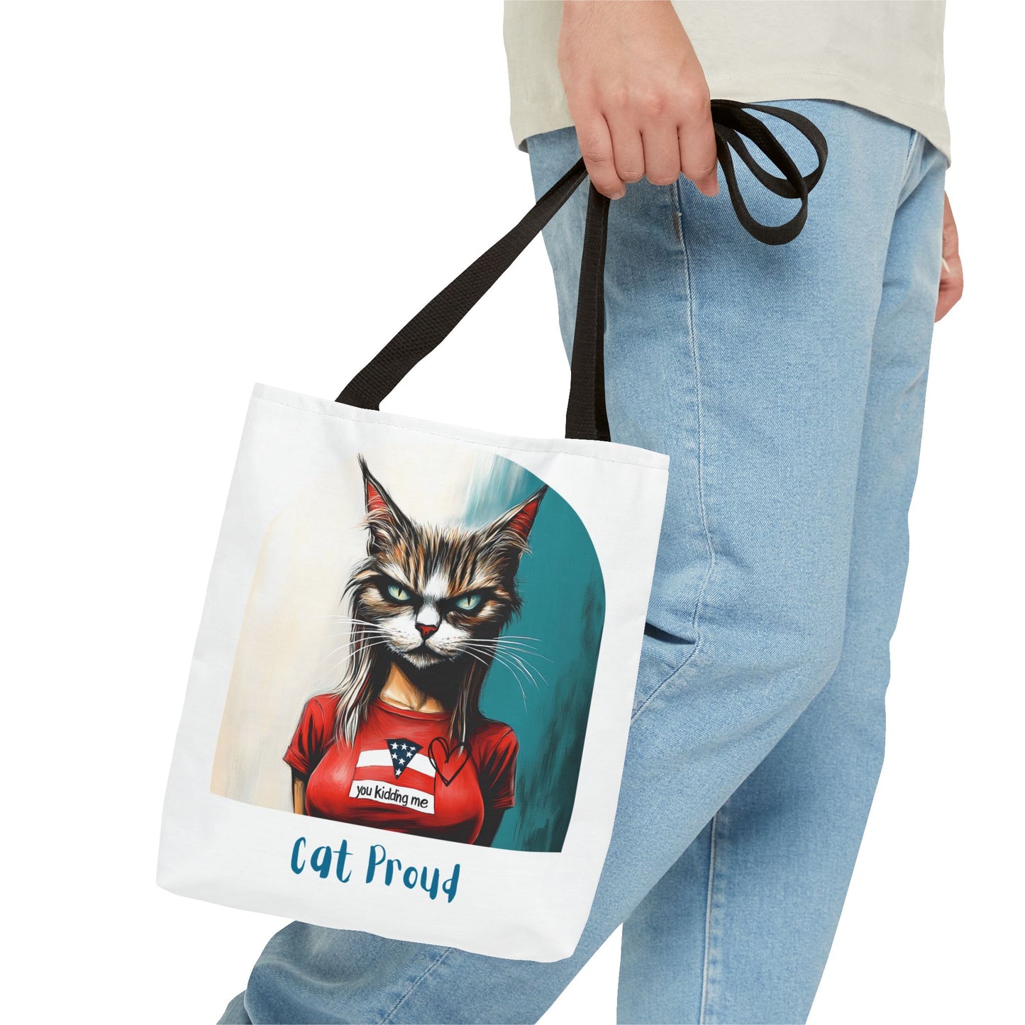 "Cat Proud" Childless Cat Lady Tote Bag (AOP)