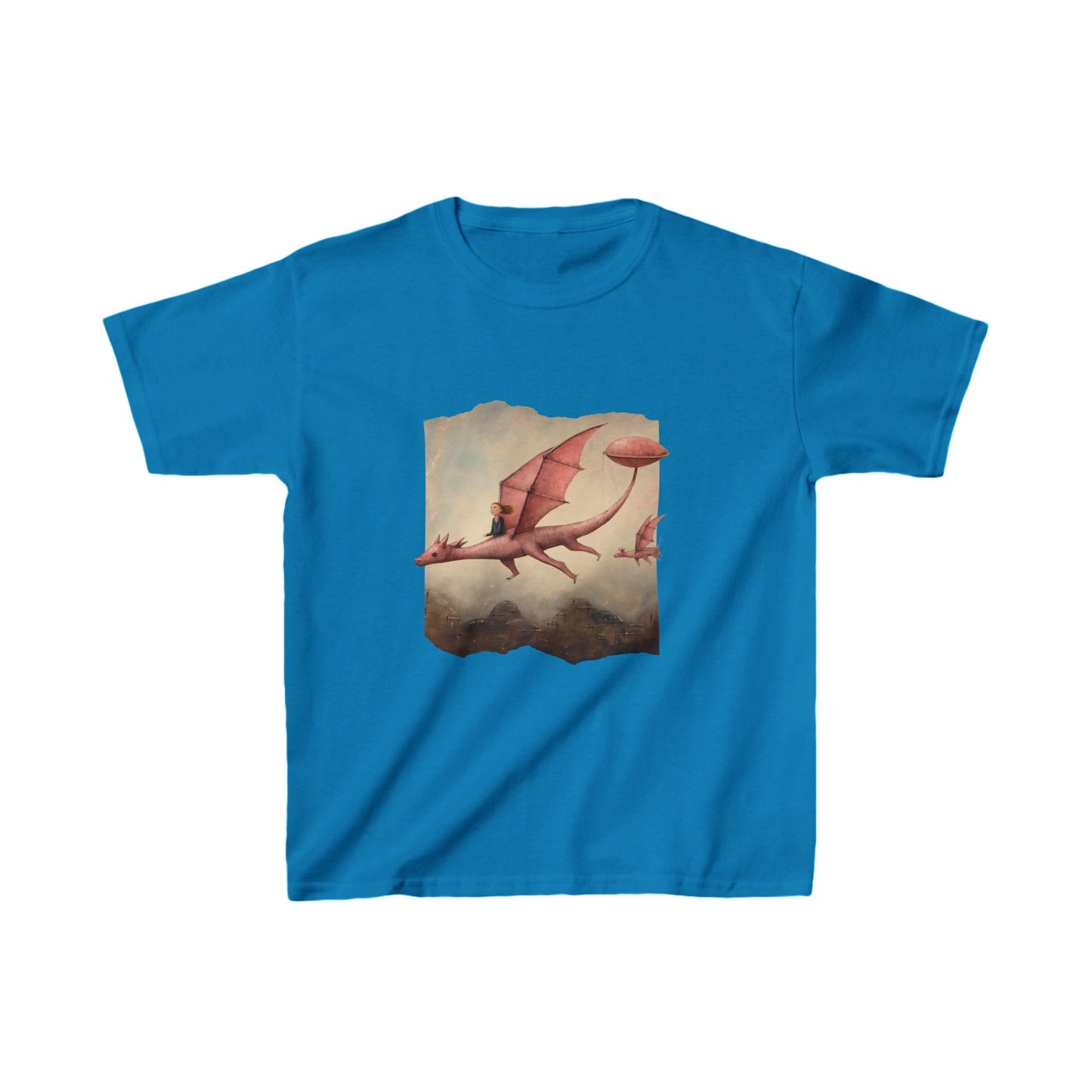 Flying Pink Dragons- Kids Dragon Graphic Tee - Pink Dragon Design for Young Adventurers