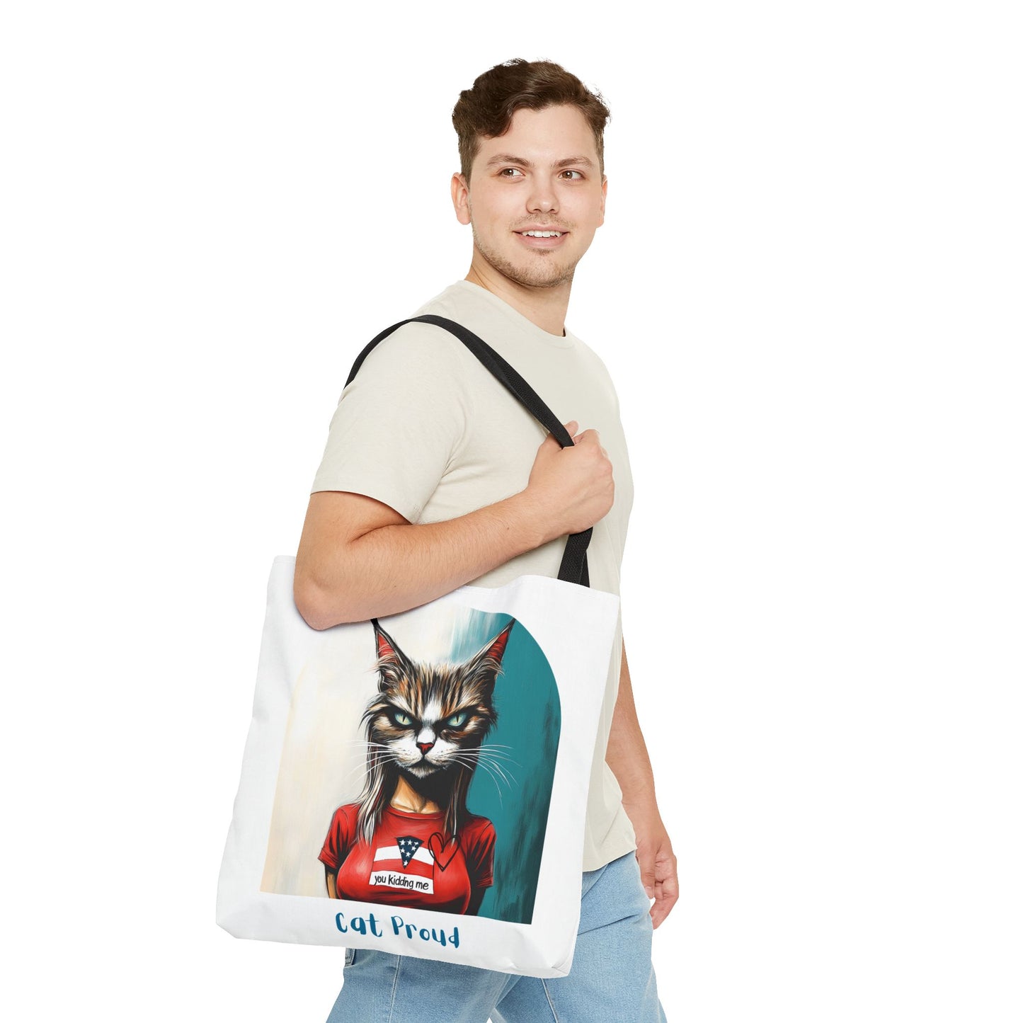 "Cat Proud" Childless Cat Lady Tote Bag (AOP)