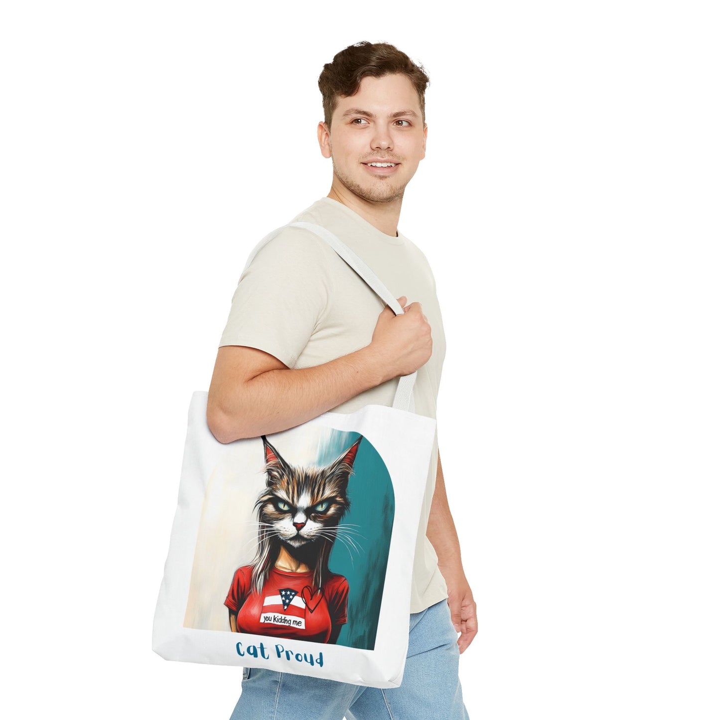 "Cat Proud" Childless Cat Lady Tote Bag (AOP)