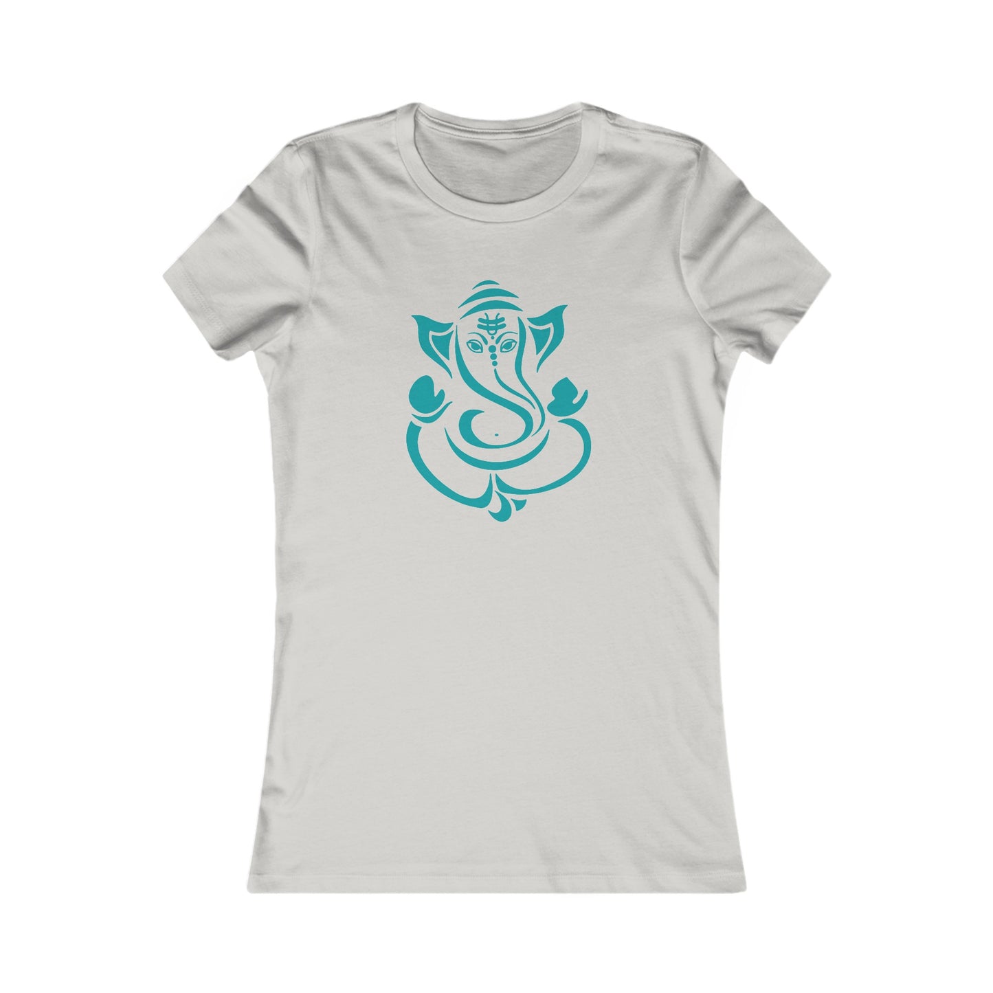 Teal Ganesha Shirt, Ganesh Shirt, Yoga Tees, Yoga Graphic T-shirt, Ladies Cut Graphic Tees