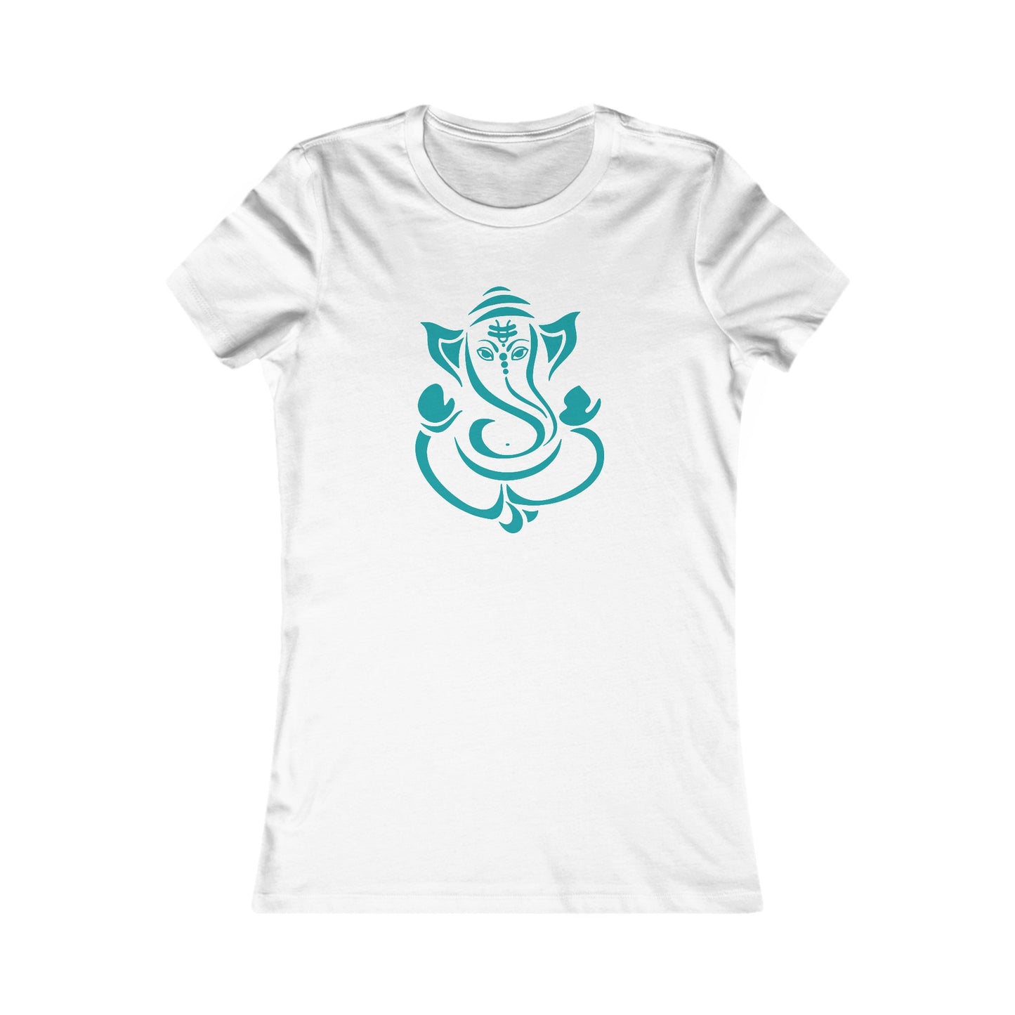 Teal Ganesha Shirt, Ganesh Shirt, Yoga Tees, Yoga Graphic T-shirt, Ladies Cut Graphic Tees