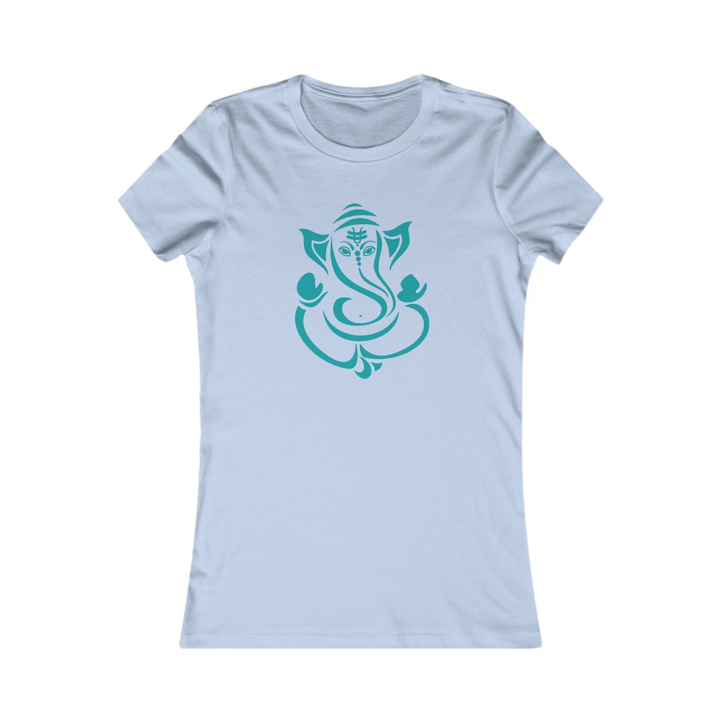 Teal Ganesha Shirt, Ganesh Shirt, Yoga Tees, Yoga Graphic T-shirt, Ladies Cut Graphic Tees