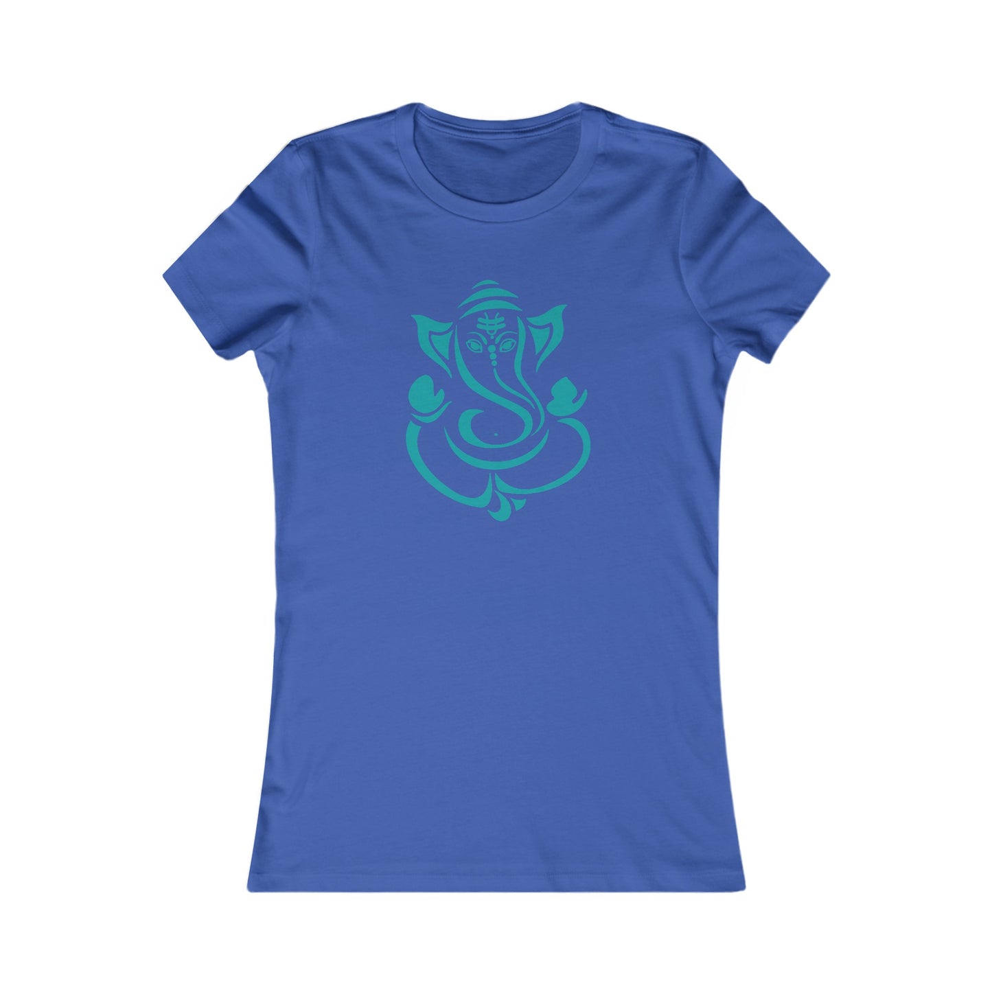 Teal Ganesha Shirt, Ganesh Shirt, Yoga Tees, Yoga Graphic T-shirt, Ladies Cut Graphic Tees