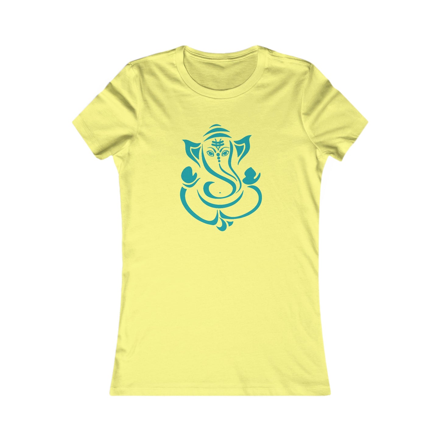 Teal Ganesha Shirt, Ganesh Shirt, Yoga Tees, Yoga Graphic T-shirt, Ladies Cut Graphic Tees