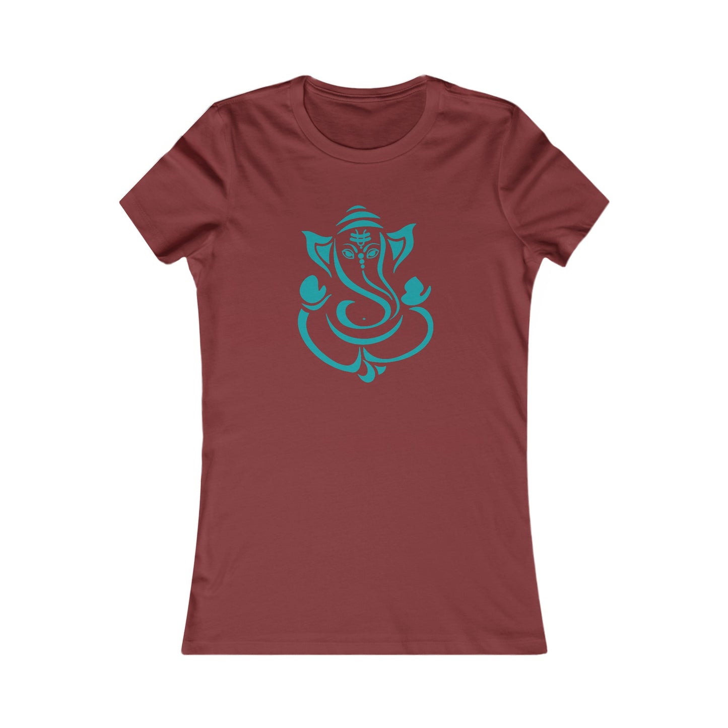 Teal Ganesha Shirt, Ganesh Shirt, Yoga Tees, Yoga Graphic T-shirt, Ladies Cut Graphic Tees